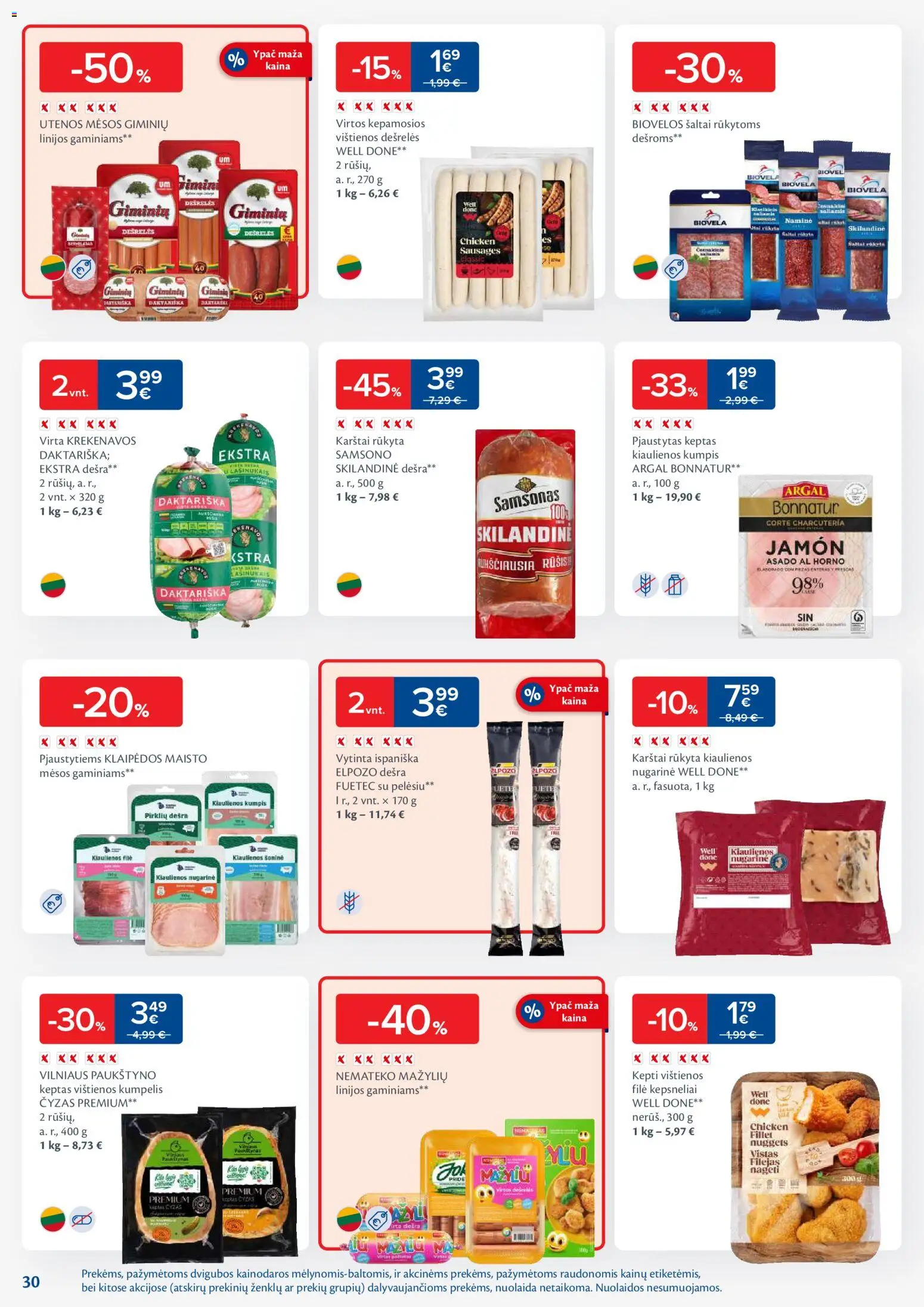 MAXIMA akcijos nuo 18.11.2025 | Puslapis: 30 | Prekių: Vištienos, Kiaulienos, Dešrelės, Kumpis