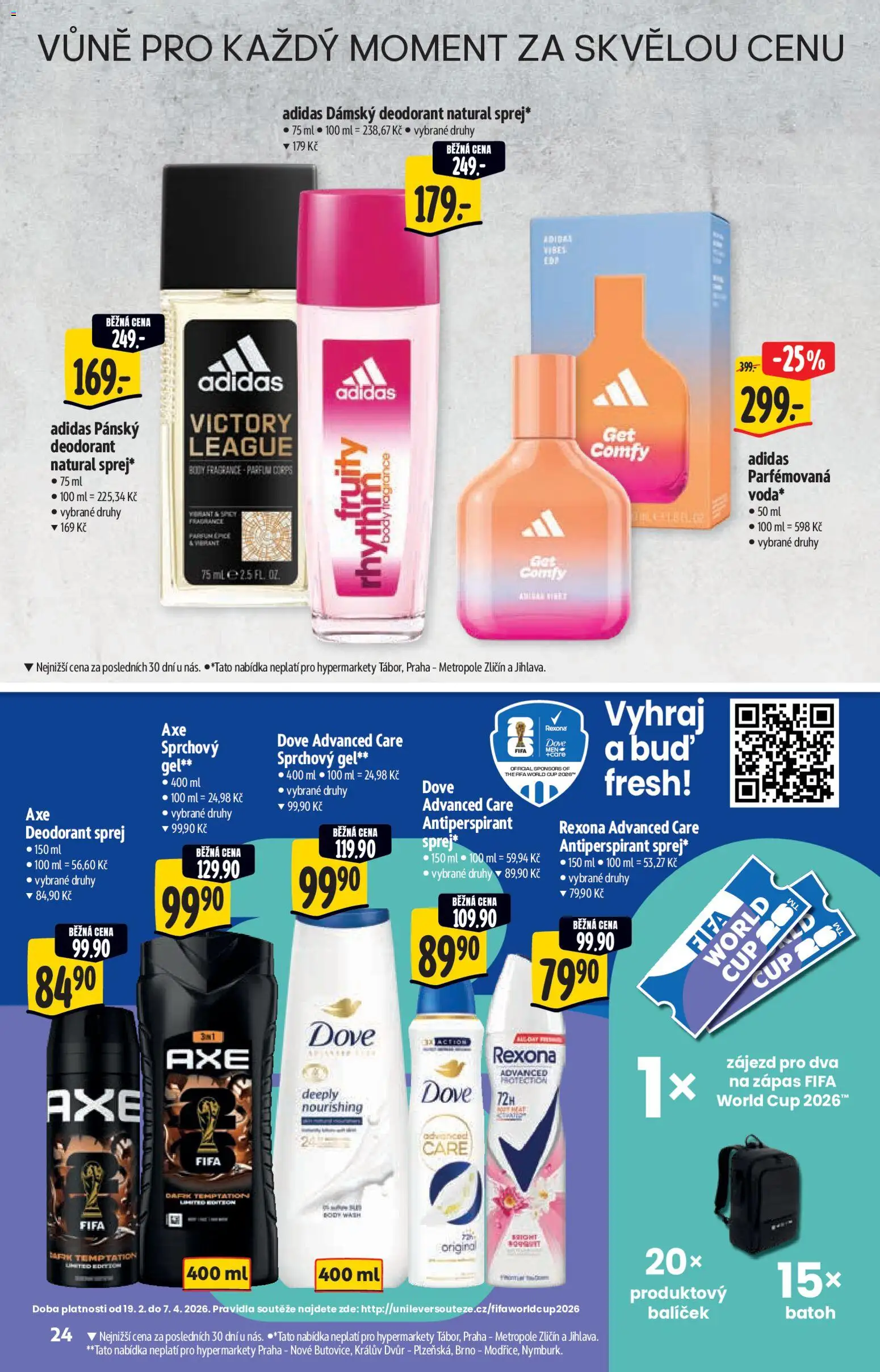 Albert katalog - Hypermarket od 18.02.2026 | Strana: 24 | Produkty: Sprchový gel, Deodorant, Dove, Body