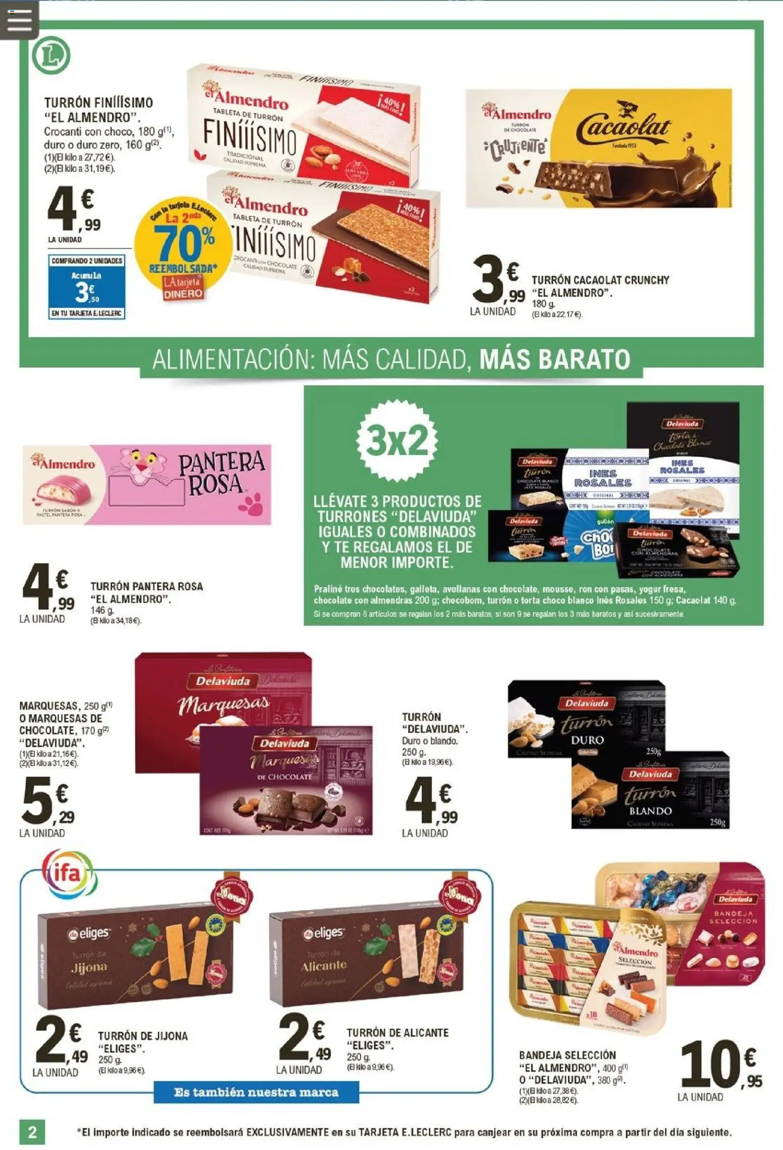 E.Leclerc folleto │ válido desde el 05.11.2025 | Página: 2 | Productos: Yogur, Tableta, Té, Bandeja