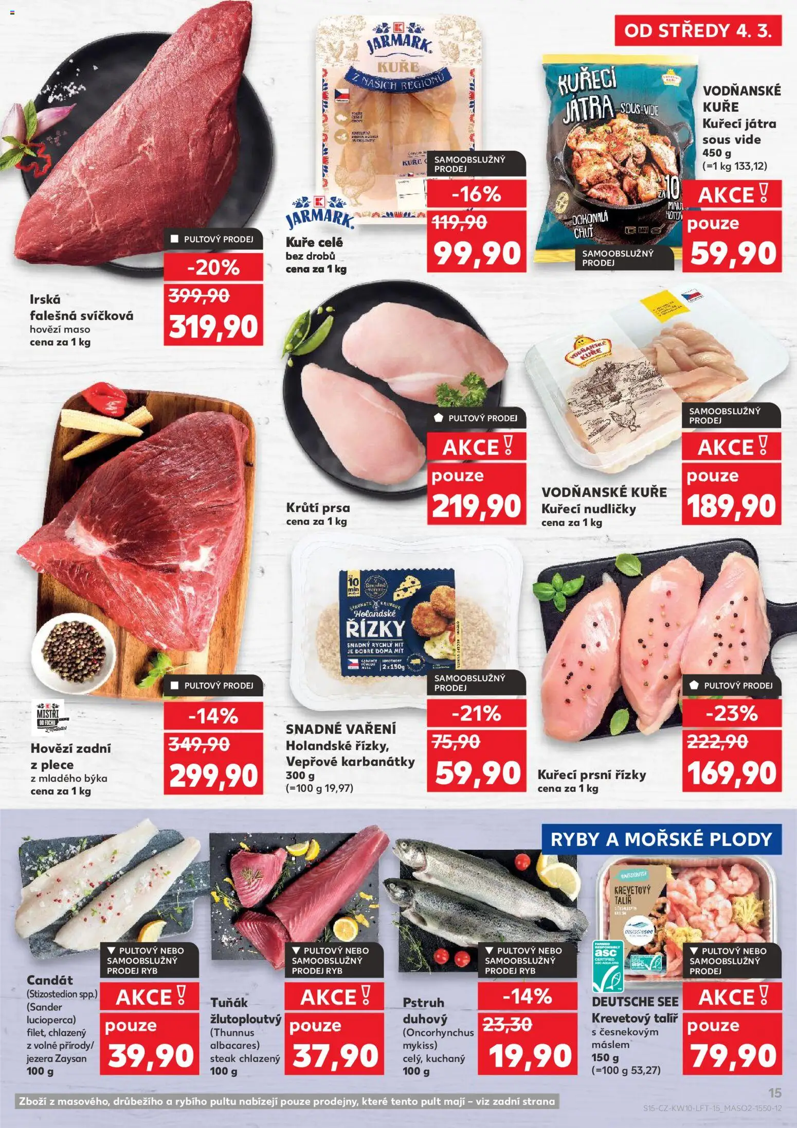 Kaufland leták - Praha 8 od 04.03.2026 | Strana: 15 | Produkty: Tuňák, Sous vide, Talíř, Pstruh