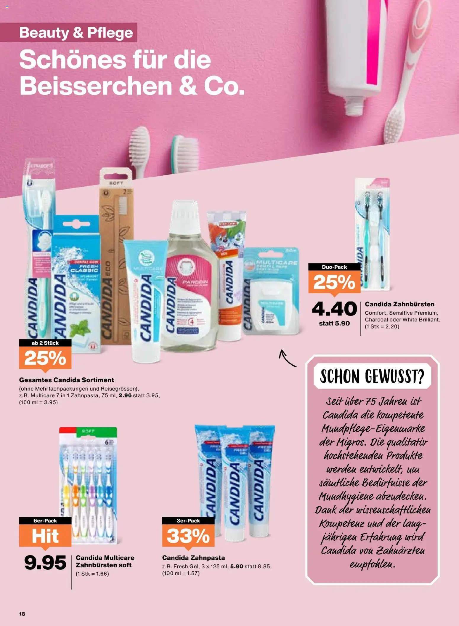 Migros Aktionen – gültig ab 28.10.2025 | Seite: 18 | Produkte: Zahnpasta