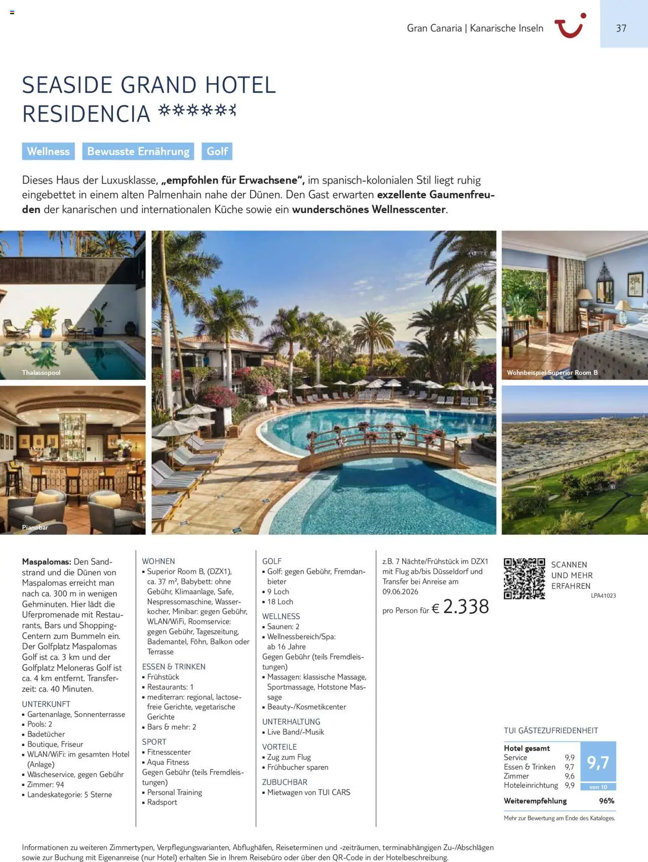 TUI Prospekt Kanaren, Kapverden & Senegal 2025/26	  – gültig ab 01.11.2025 | Seite: 37 | Produkte: Babybett, Küche, Wasser