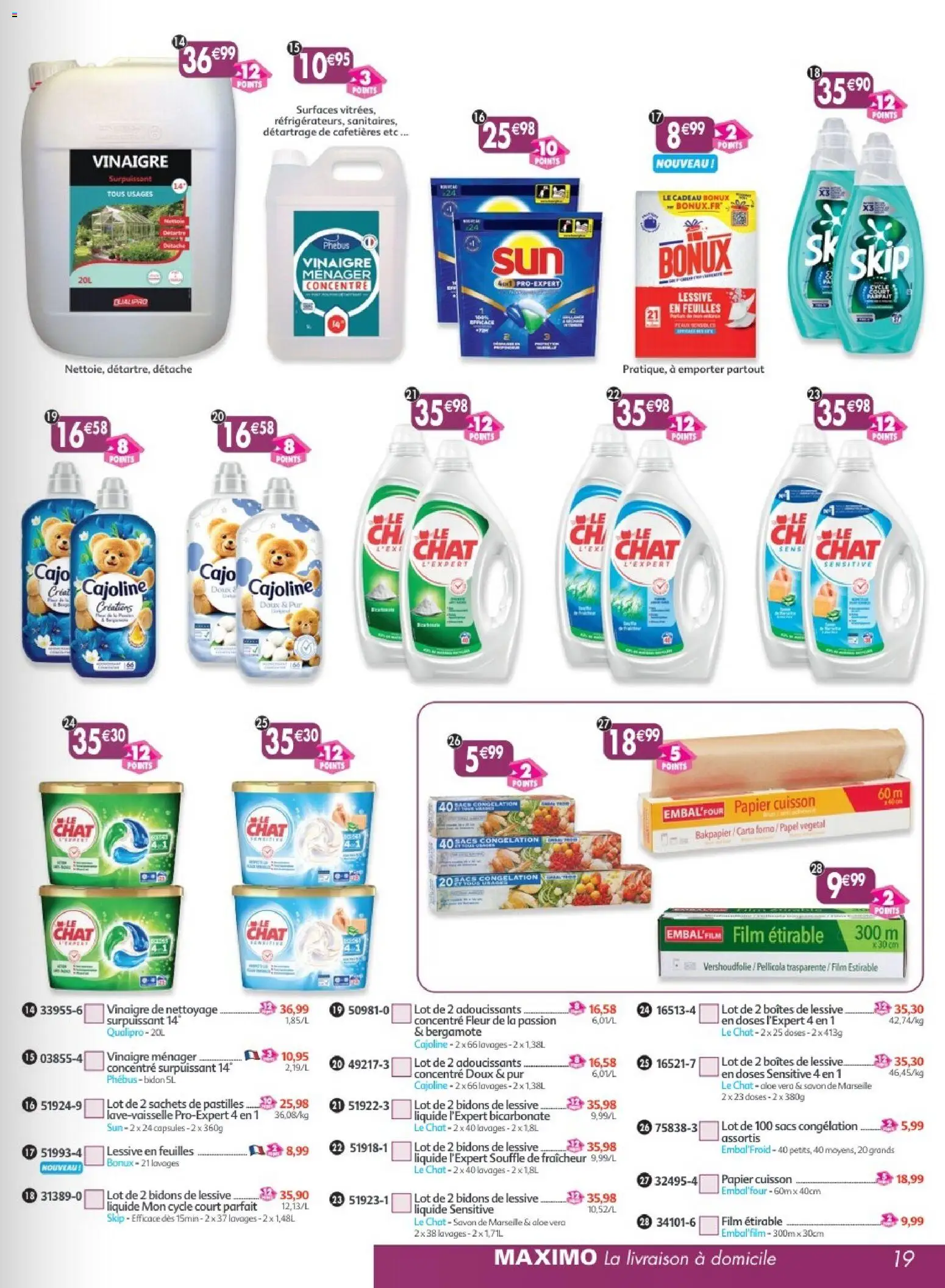 {H1} | Page: 19 | Produits: Bergamote, Savon, Lessive, Vinaigre