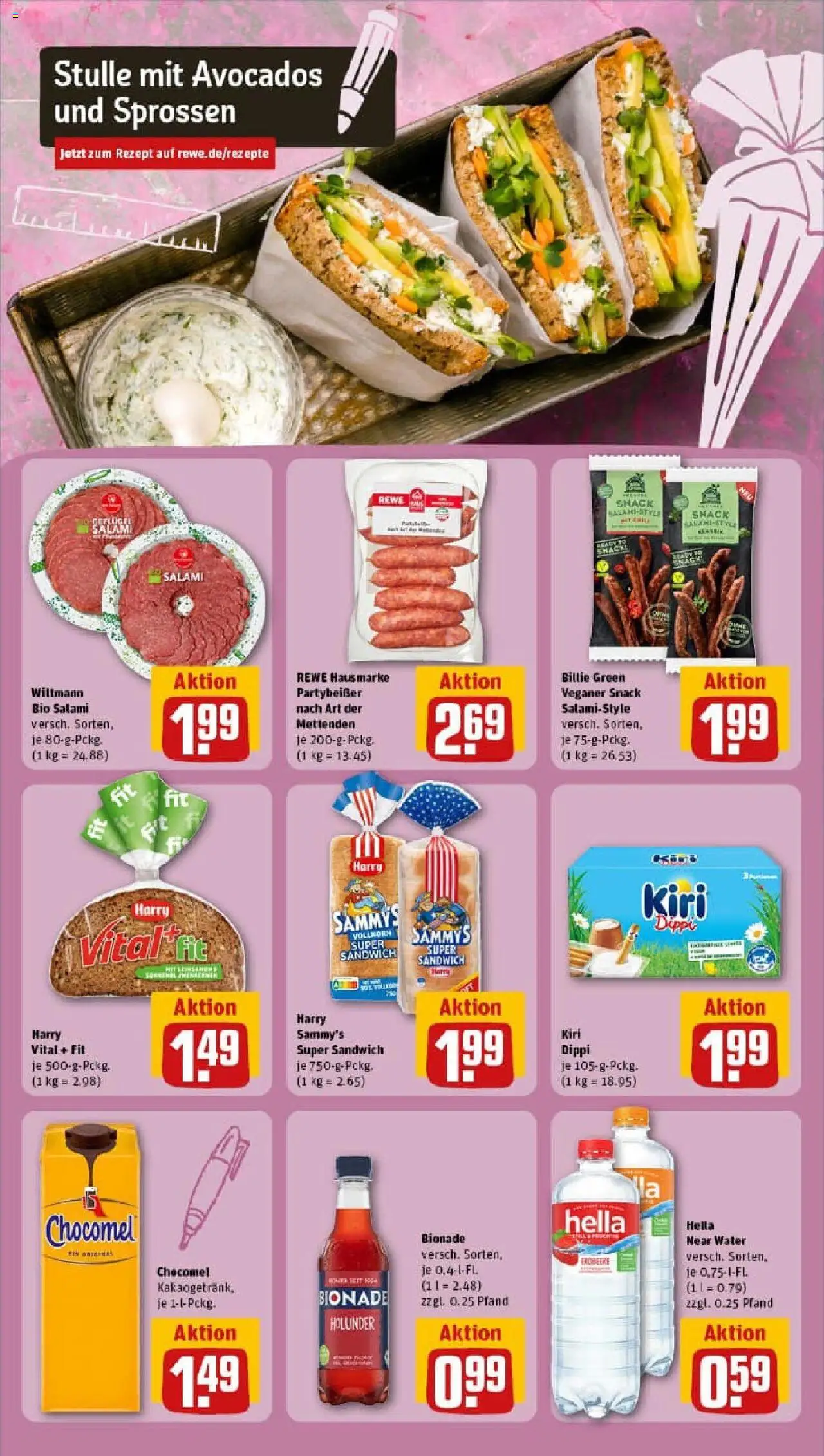 Rewe prospekt Mettmann	 - gültig ab dem 24.08.2025 | Seite: 17 | Produkte: Bionade, Hella, Chocomel, Salami