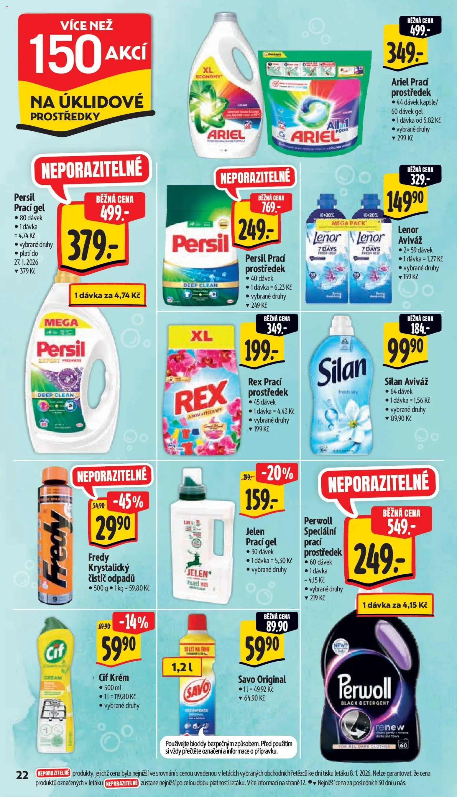 Albert leták - Supermarket od 14.01.2026 | Strana: 28 | Produkty: Prací gel, Cif, Ariel, Perwoll