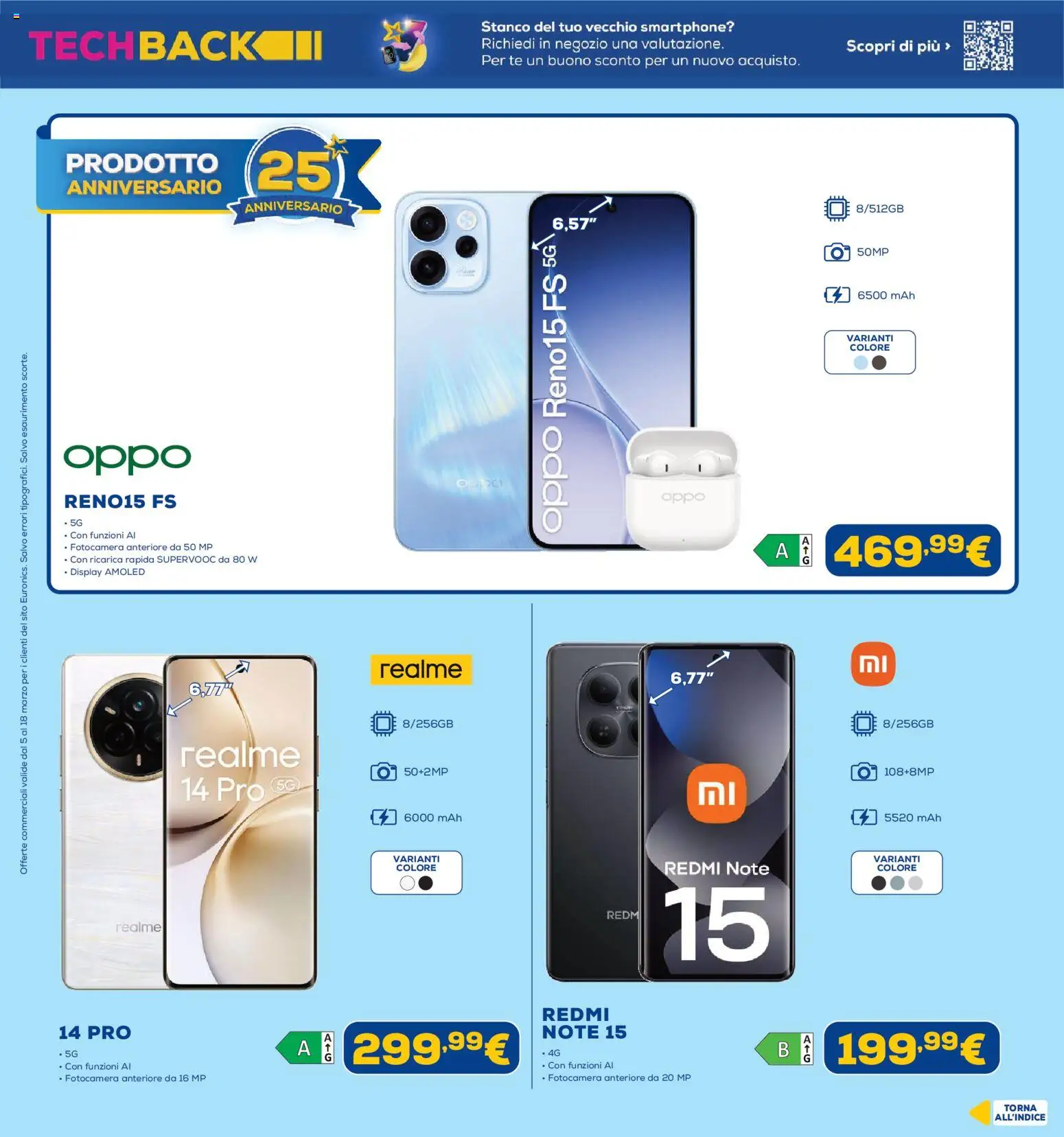 Volantino Euronics del 05.03.2026 | Pagina: 18 | Prodotti: Tè, Smartphone, Fotocamera