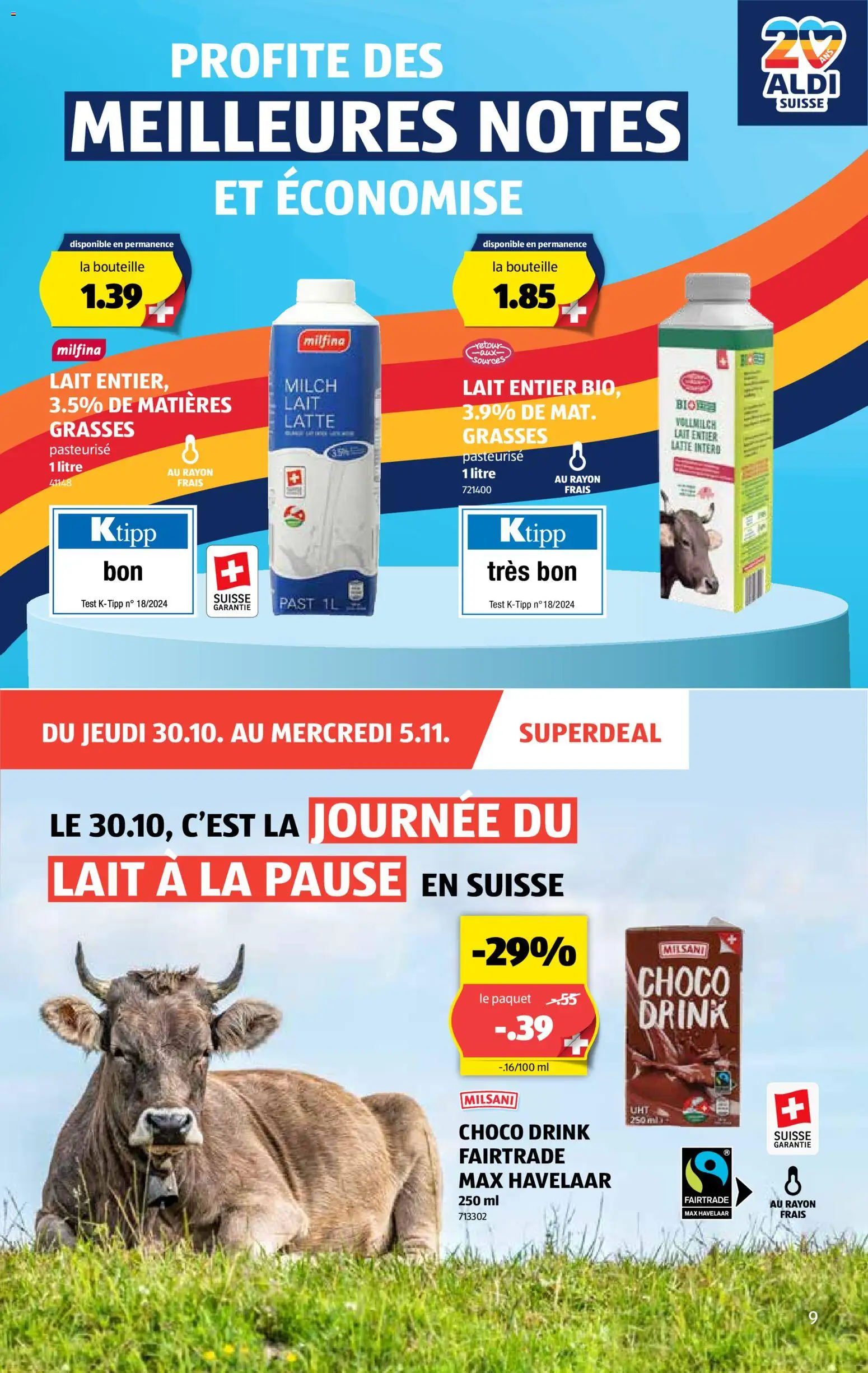 Aldi Aktionen FR – gültig ab 30.10.2025 | Seite: 10 | Produkte: Milch