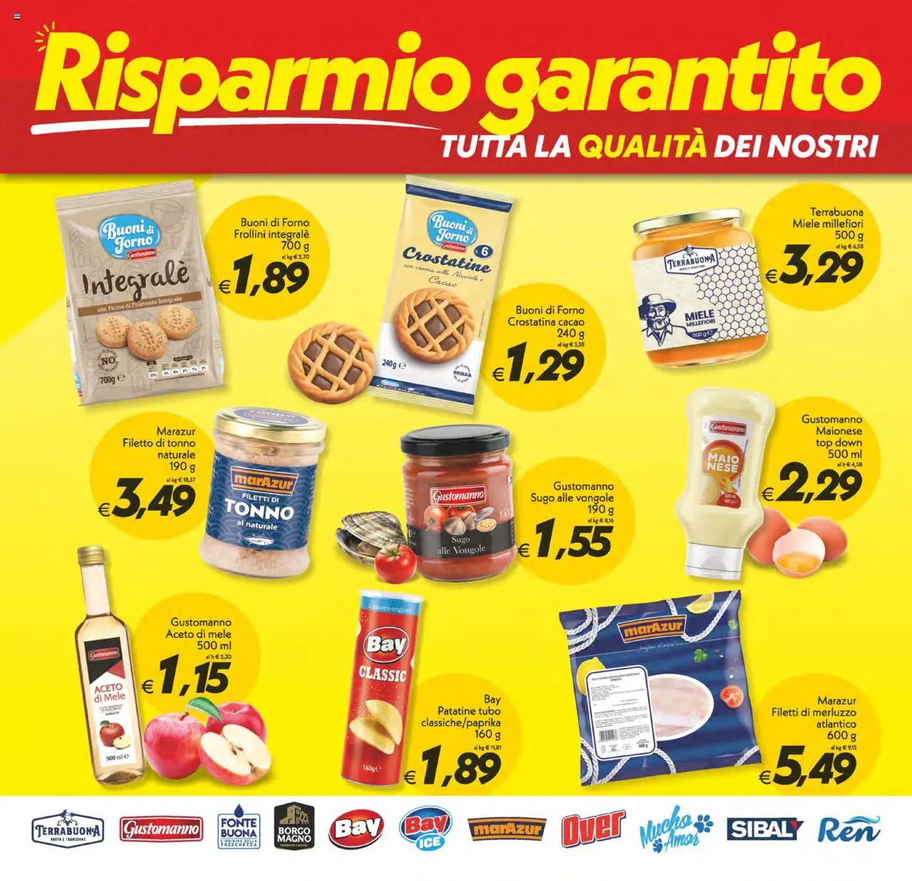 Volantino SuperConveniente del 12.09.2025 | Pagina: 20 | Prodotti: Maionese, Nocciole, Forno, Frollini