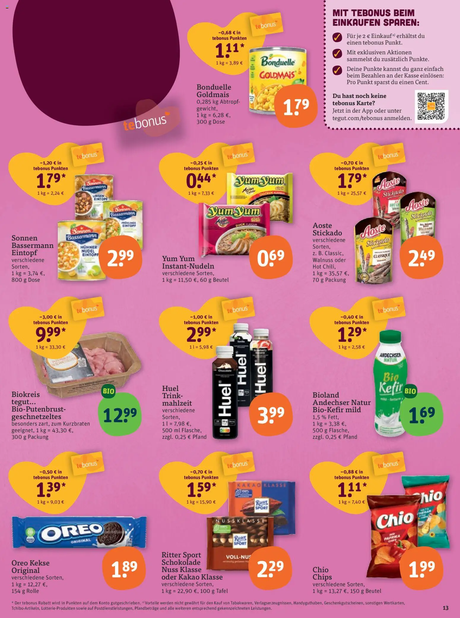 Tegut Prospekt – gültig ab 26.01.2026 | Seite: 15 | Produkte: Schokolade, Ritter sport, Chips, Kekse