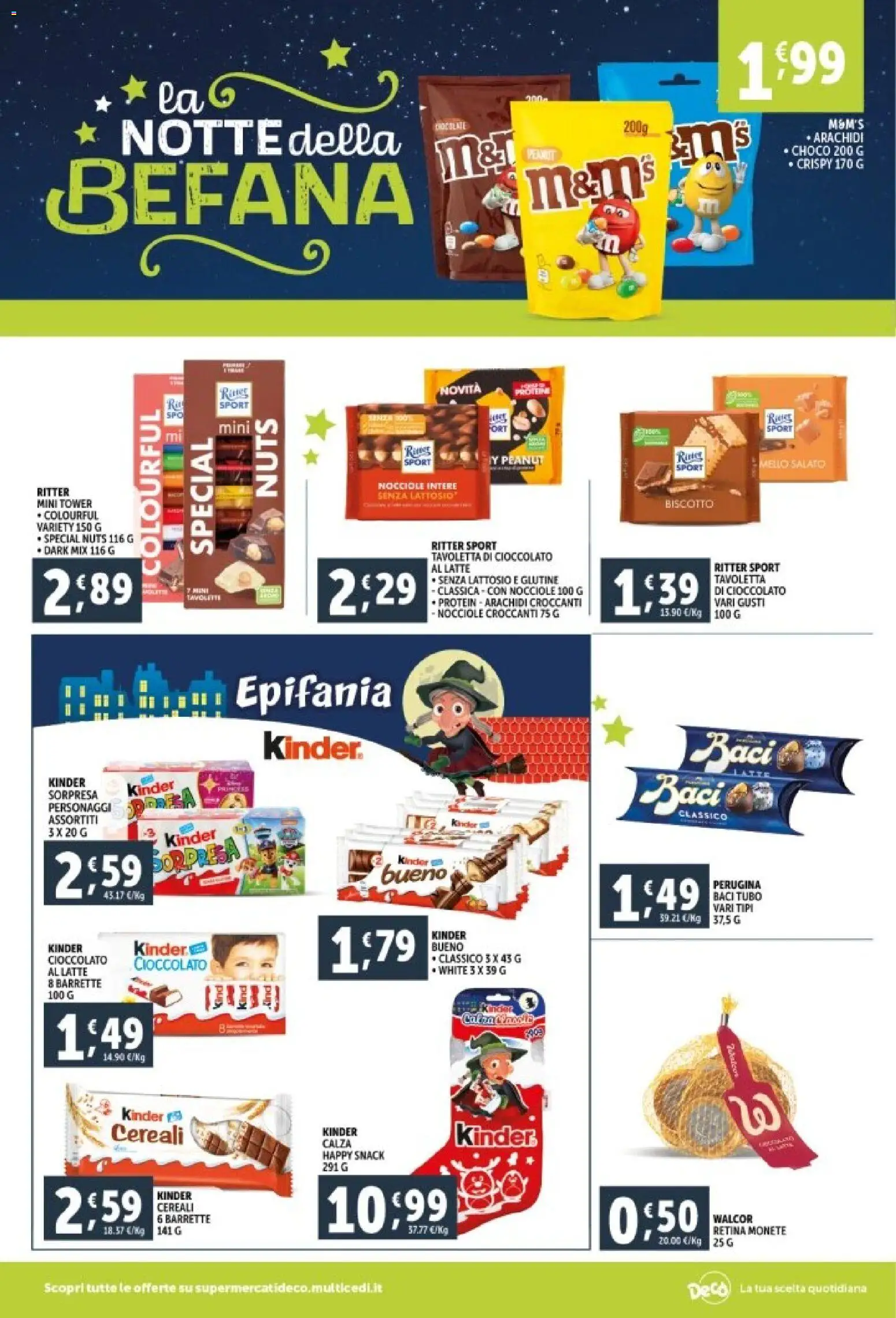 Volantino Decò del 29.12.2025 | Pagina: 14 | Prodotti: Cioccolato, Latte, Tubo, Arachidi