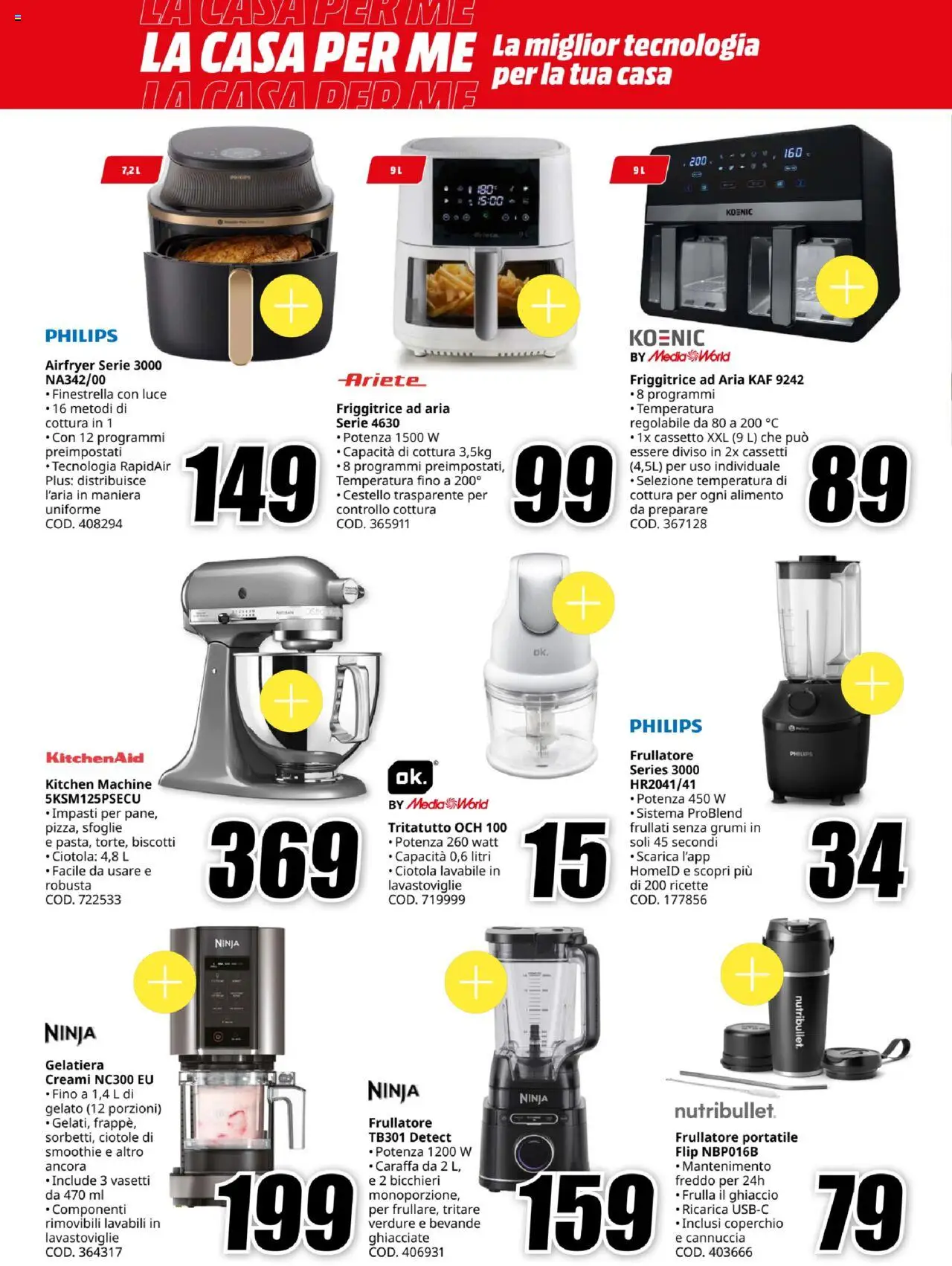 Volantino Media World del 07.08.2025 | Pagina: 20 | Prodotti: Caraffa, Frullatore, Tritatutto, Biscotti