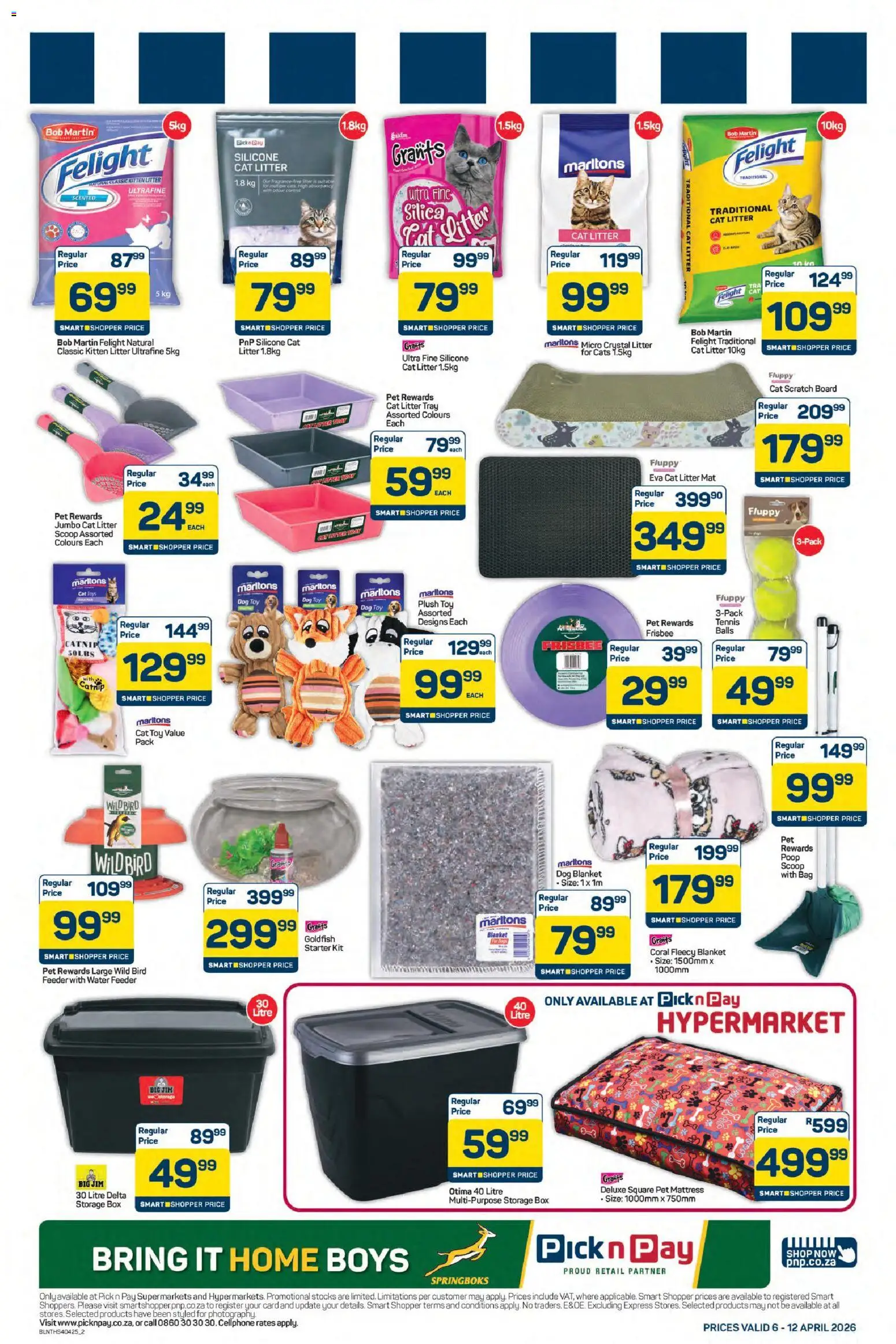 New Pick n Pay catalogue – valid from 06.04.2026 | Page: 2 | Products: Bag, Blanket, Box, Cat litter