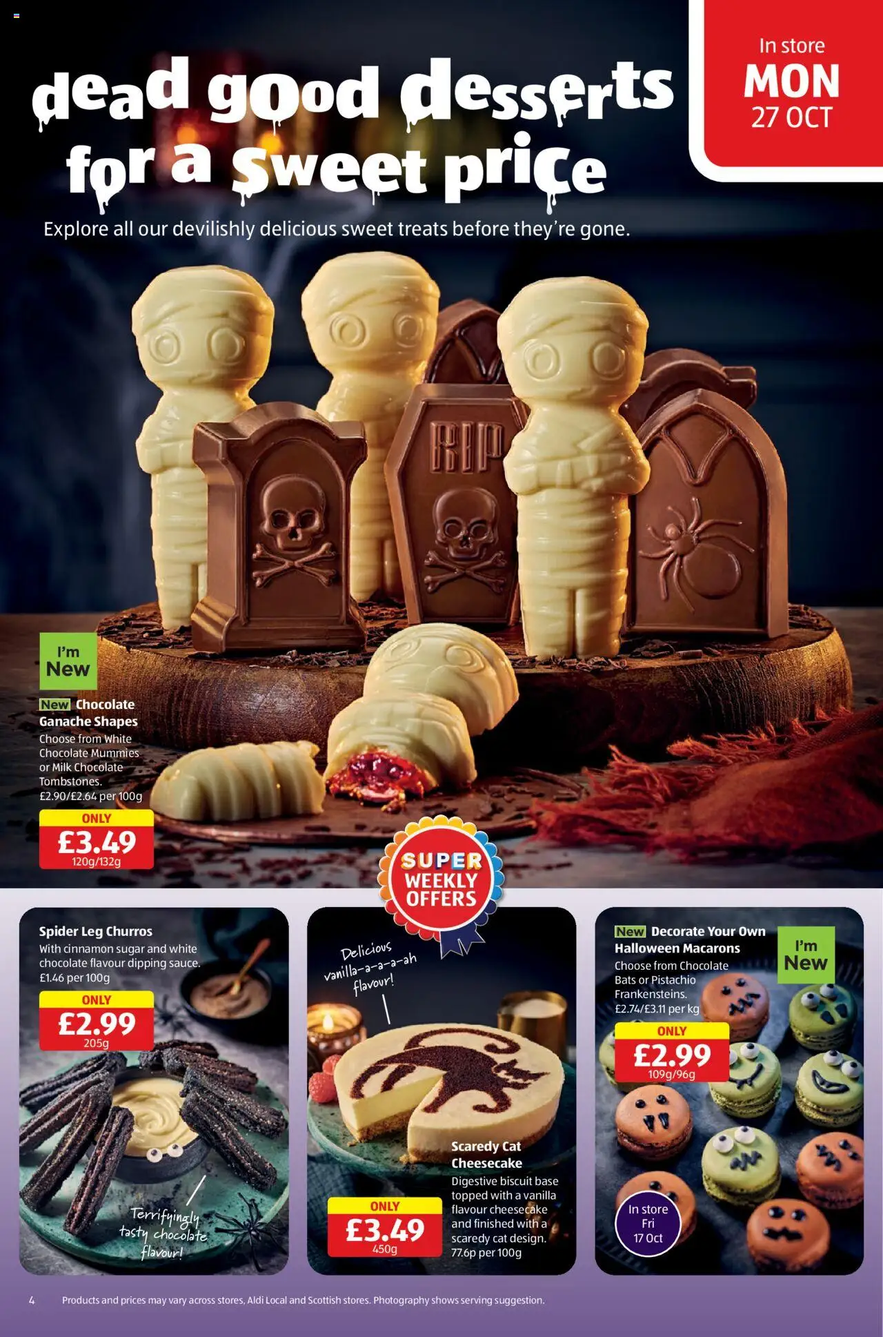 {H1} | Page: 4 | Products: Cheesecake, Milk, Chocolate, Luges