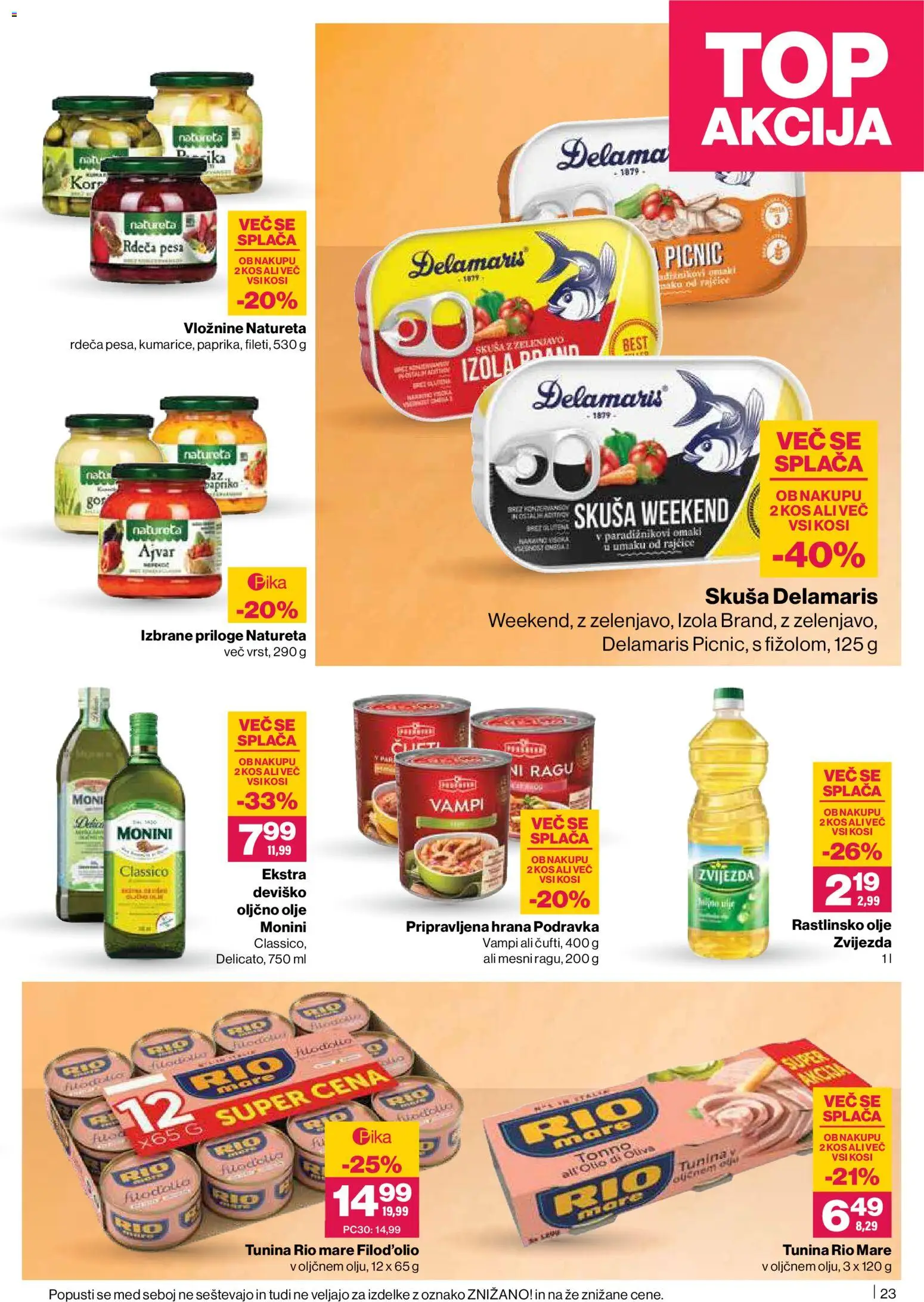 Novi Mercator katalog ponudbe – veljaven od 05.02.2026 | Stran: 23 | Izdelki: Paprika, Oljčno olje, Olive, Olje