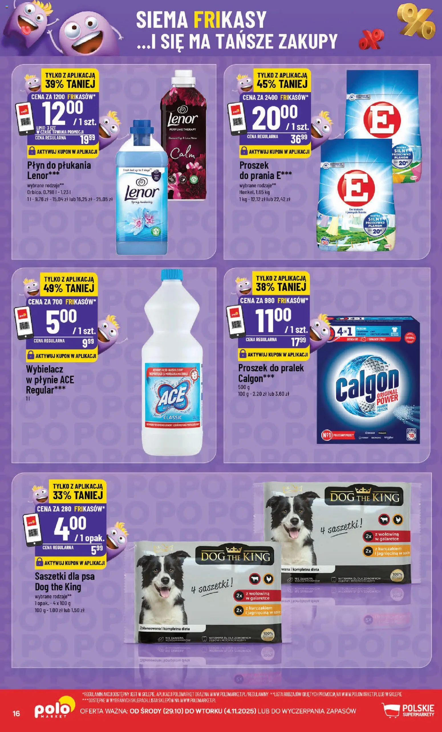 POLOmarket Gazetka - Frikasowe Hity od 29.10.2025 | Strona: 16 | Produkty: Calgon, Jagnięcina, Proszek lenor, Wołowina