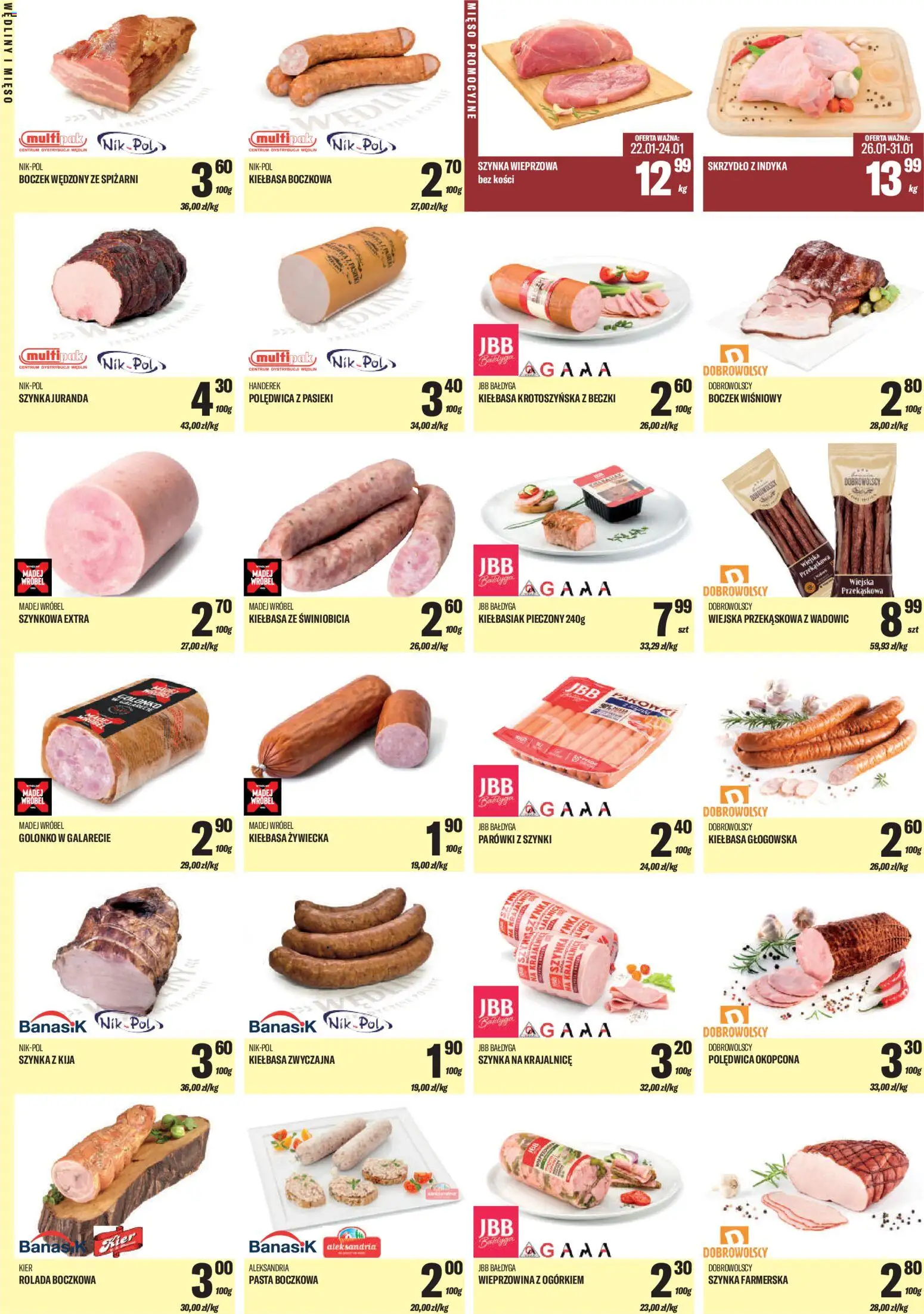 TomiMarkt Gazetka od 22.01.2026 | Strona: 2 | Produkty: Parówki, Boczek wędzony, Boczek, Wieprzowina