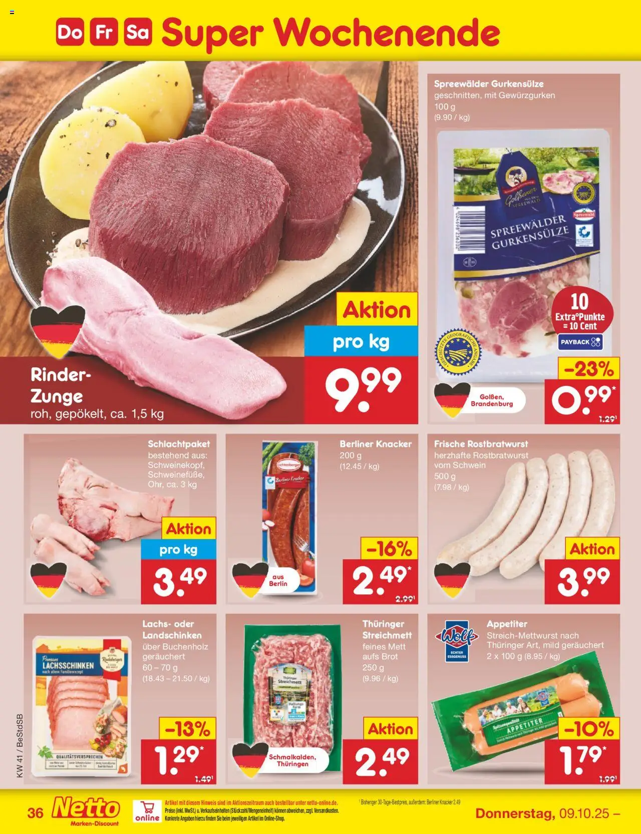Netto Marken-Discount Prospekt 	 – gültig ab 06.10.2025 | Seite: 42 | Produkte: Berliner, Lachs, Brot