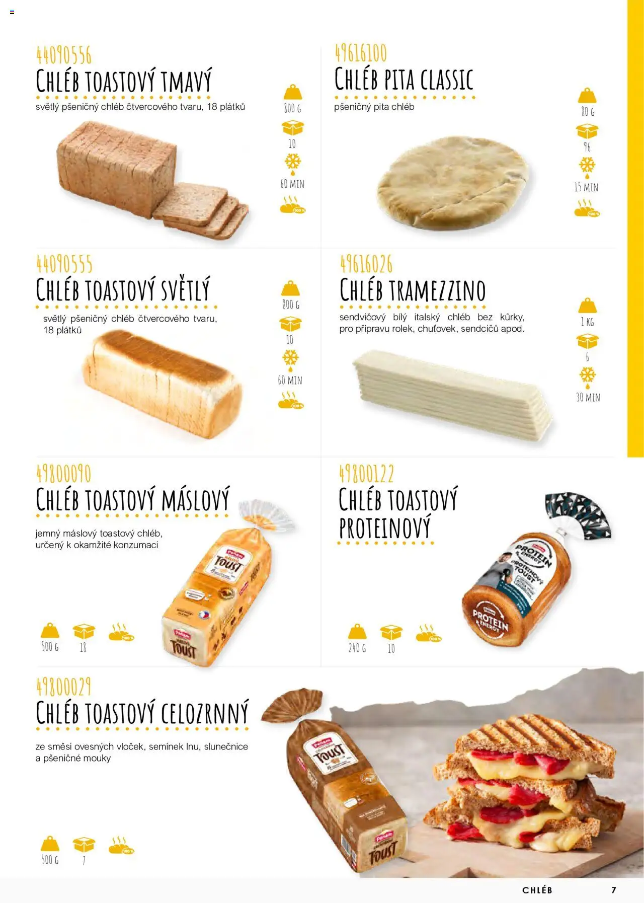 Jip katalog - Pečivo 2025 od 01.01.2025 | Strana: 7 | Produkty: Chléb, Pita chléb, Protein