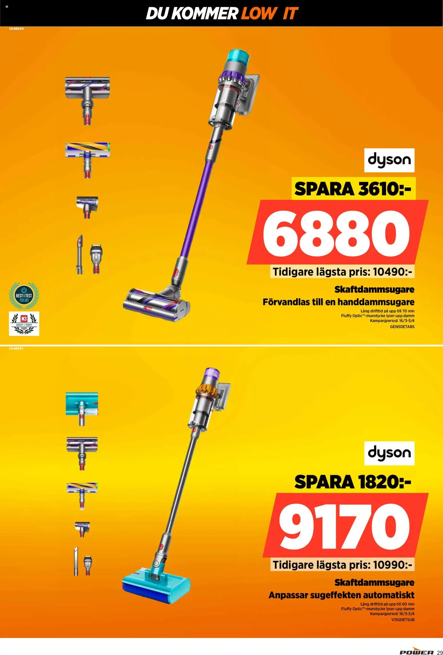 Power reklamblad aktuell från 16.03.2026 | Sida: 29 | Produkter: Skaftdammsugare