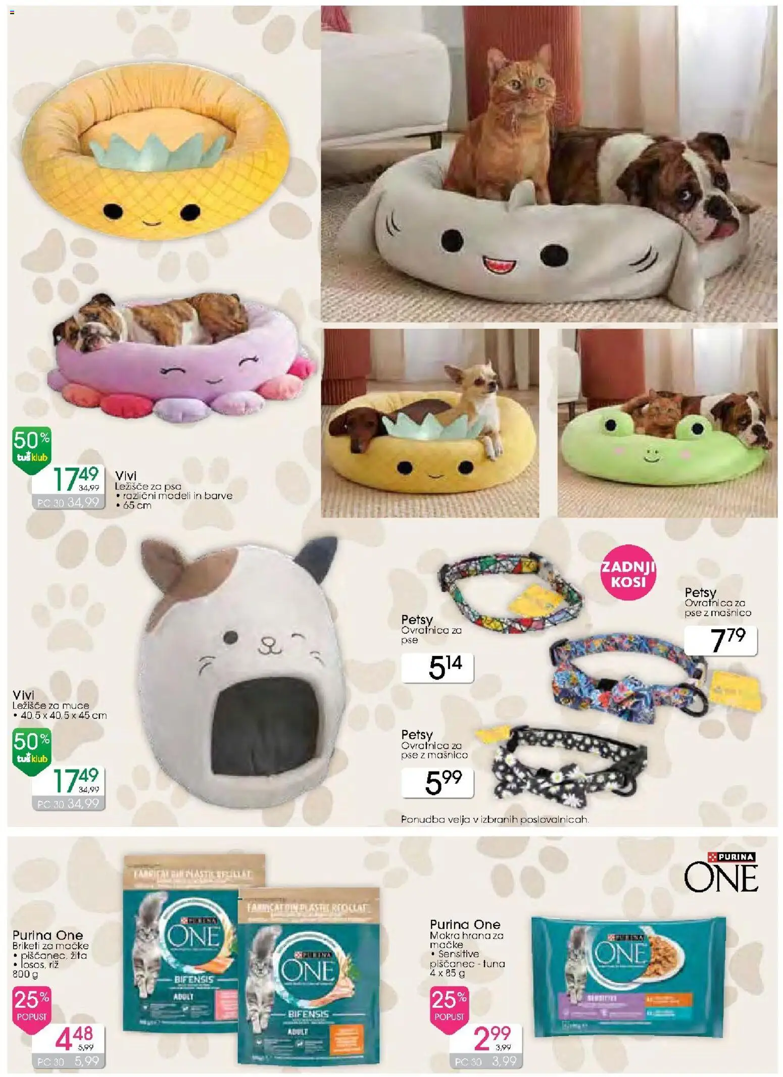 Novi Tuš drogerija katalog ponudbe – veljaven od 03.12.2025 | Stran: 33 | Izdelki: Hrana za mačke, Ležišče, Tuna, Riz