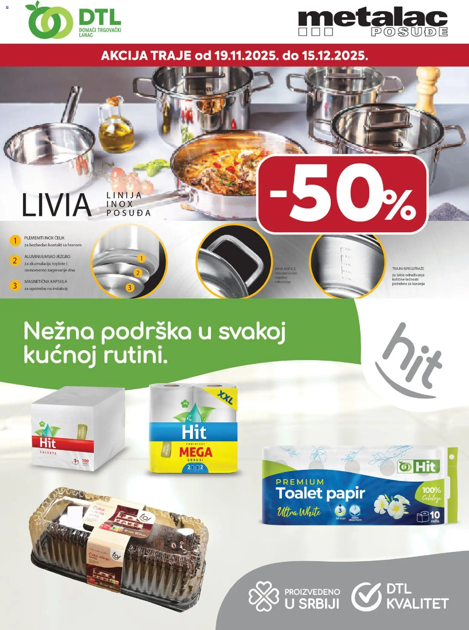 Zlatan Trag katalog - važi od 03.12.2025 | Strana: 2 | Proizvode: Toalet papir, Salvete, Torta