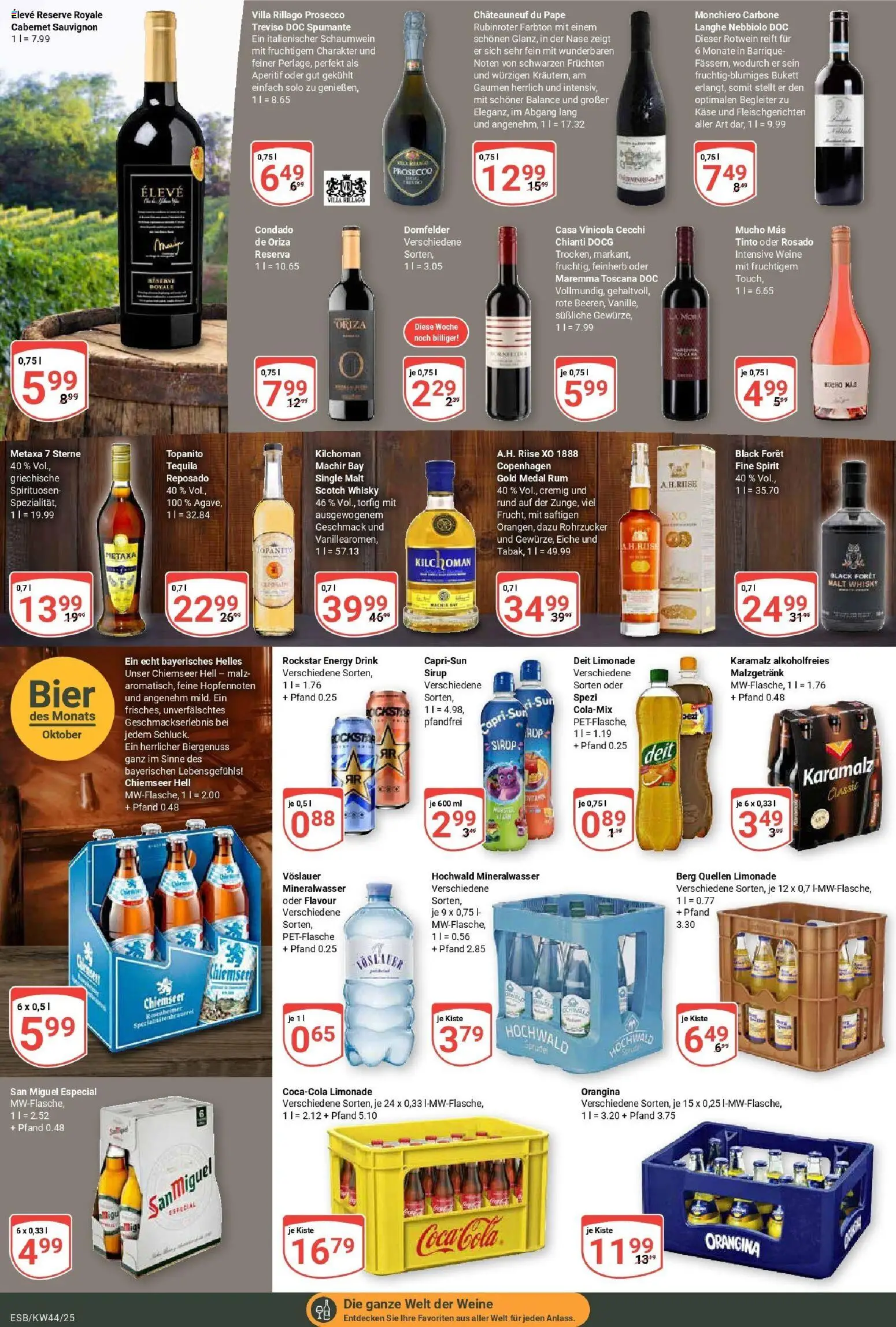 Globus prospekt Eschborn	 – gültig ab 26.10.2025 | Seite: 18 | Produkte: Rotwein, Rum, Sirup, Metaxa