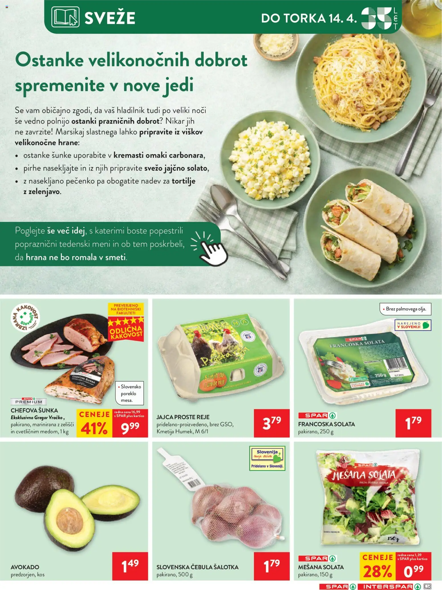 Novi Spar katalog ponudbe – veljaven od 08.04.2026 | Stran: 13 | Izdelki: Hladilnik, Kos, Jajca, Avokado