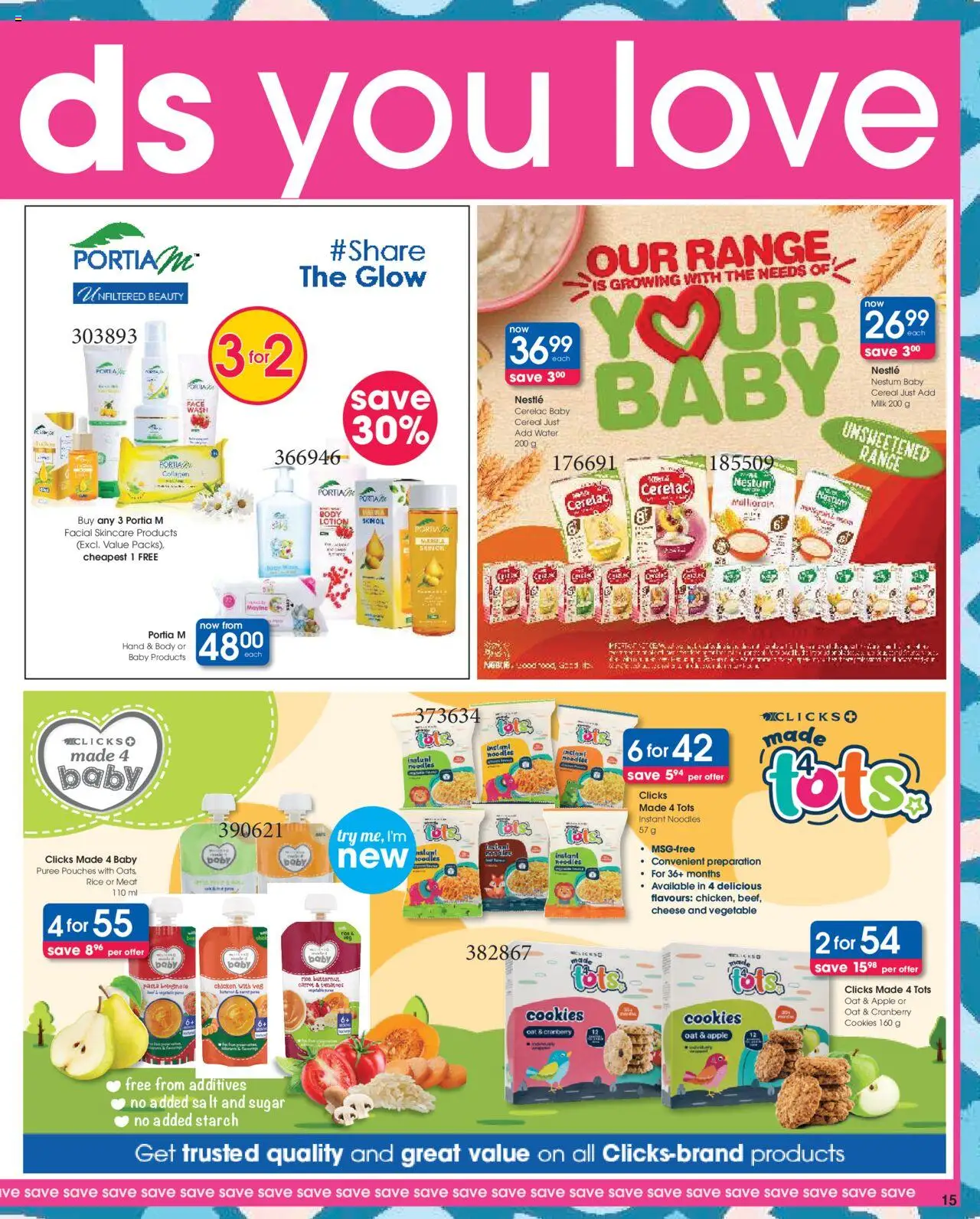 Clicks Specials │ valid from 07.08.2025 | Page: 15 | Products: Cheese, Beer, Chicken, Salt