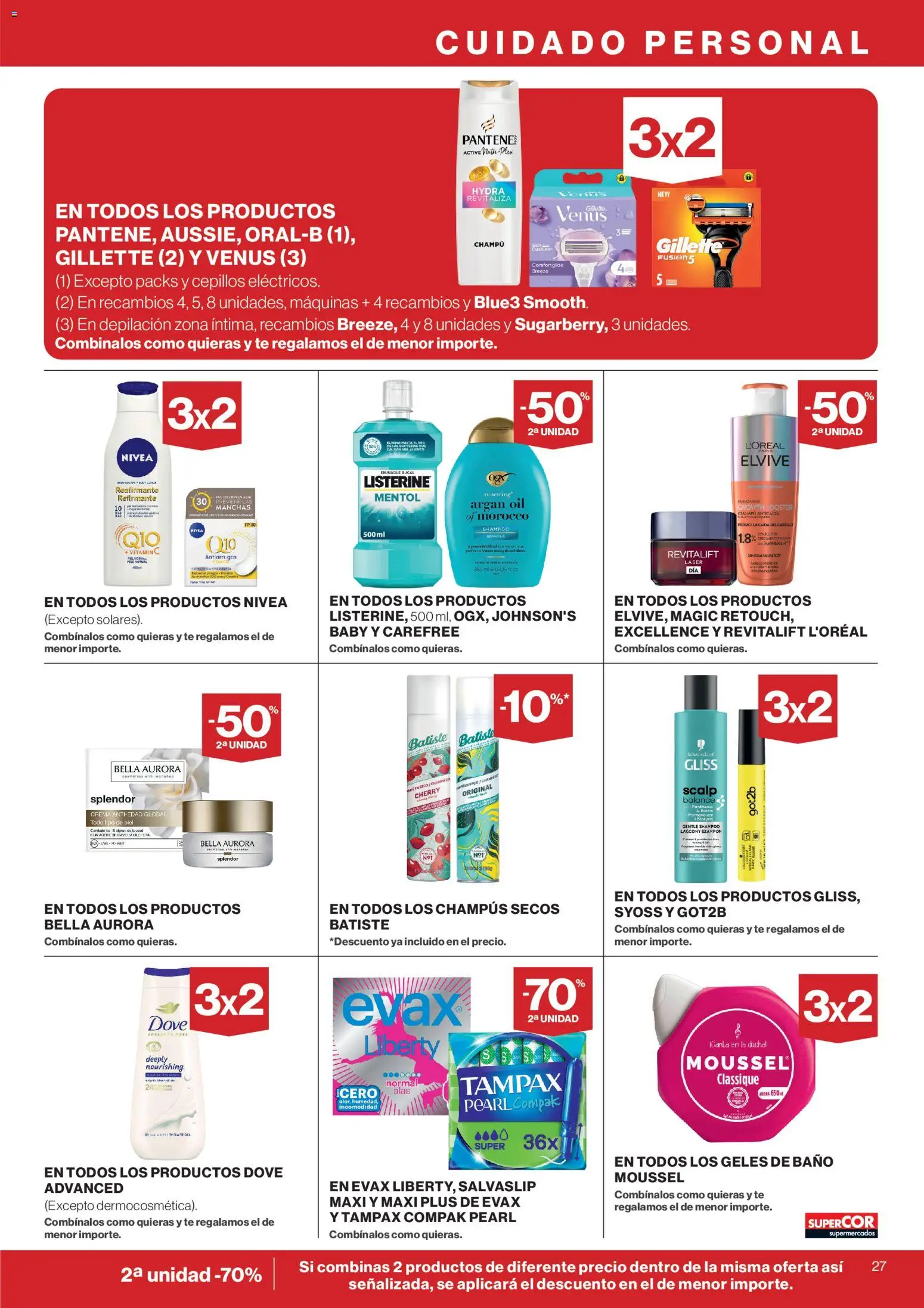 Supercor folleto │ válido desde el 26.02.2026 | Página: 27 | Productos: Enjuague bucal, Crema, Té, Baño