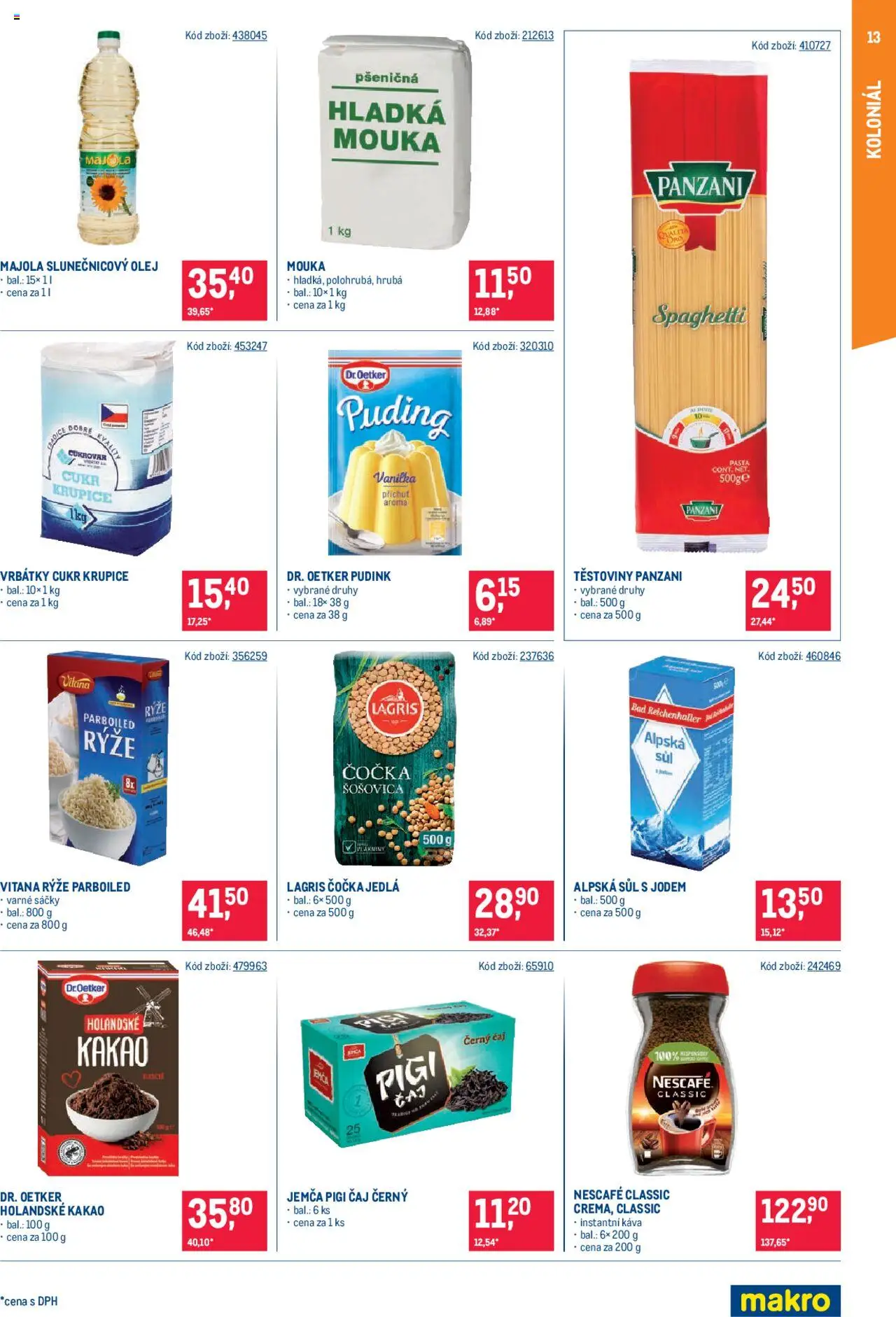 Makro leták - Maloobchod od 04.06.2025 | Strana: 13 | Produkty: Čaj, Těstoviny, Instantní káva, Nescafé
