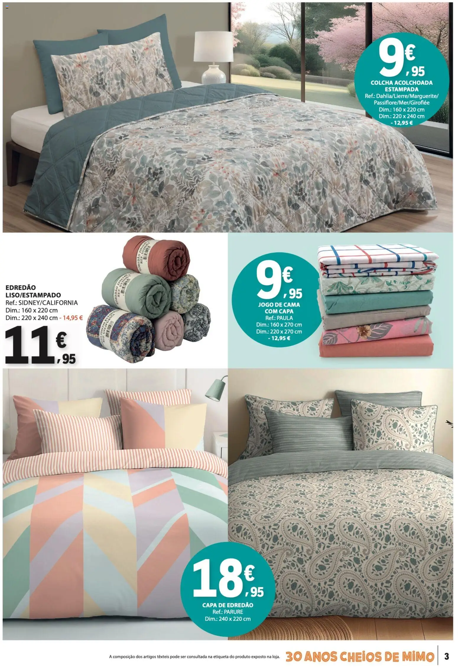 E.Leclerc Não Alimentar │ válido de 26.03.2026 | Página: 3 | Produtos: Jogo de cama, Cama, Colcha