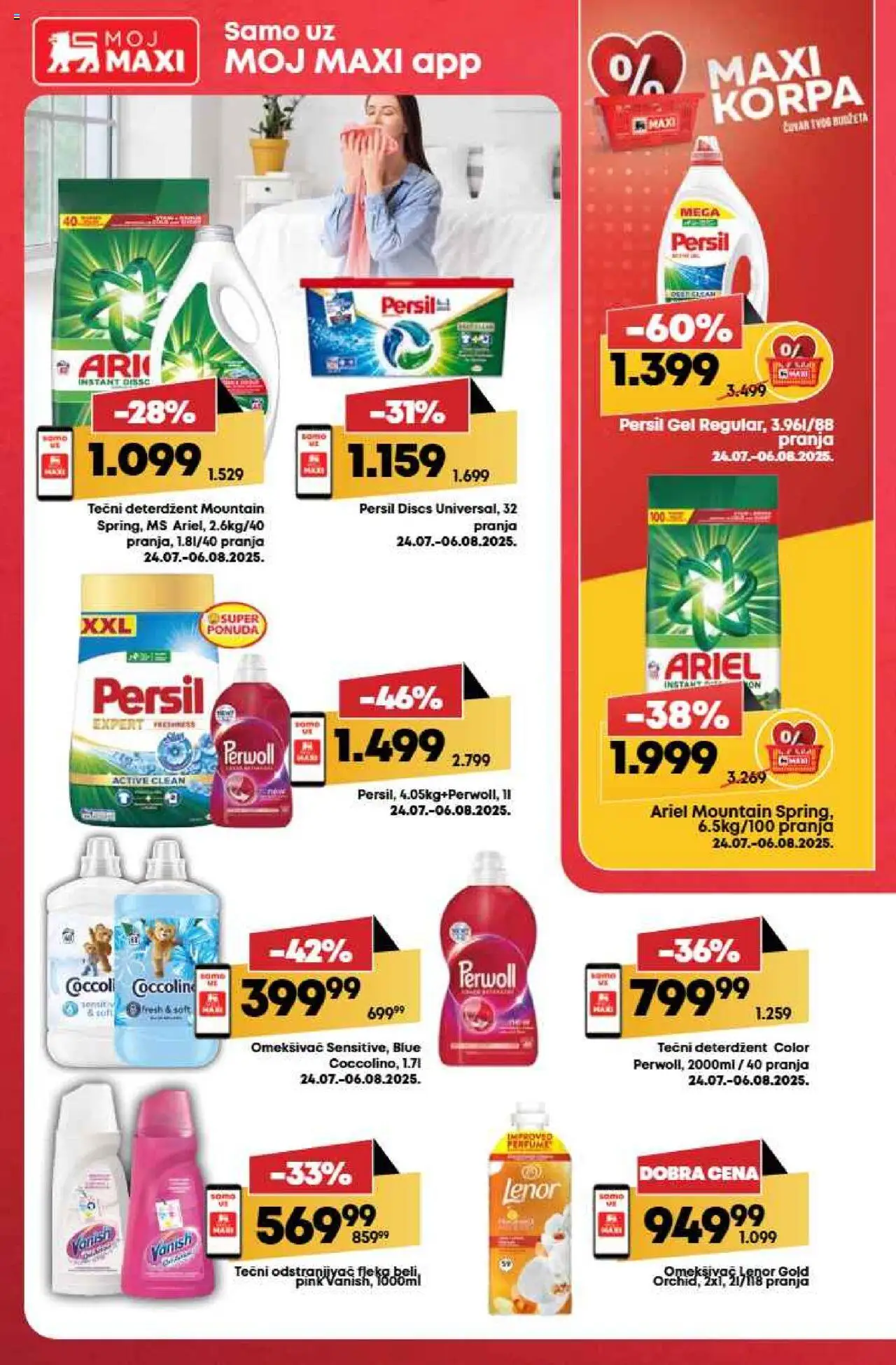 Mega Maxi katalog - važi od 31.07.2025 | Strana: 30 | Proizvode: Ariel, Korpa, Coccolino, Persil