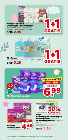 Nalys Keukenpapier vochtvangers en xtra power Pak 6 rollen en toiletpapier soft Pak 32 rollen, OP=OP Prijsvoorbeeld: Keukenpapier vochtvangers - Voorbeeld van een folder van Plus, geldig van 01.04.2026 | Pagina: 47