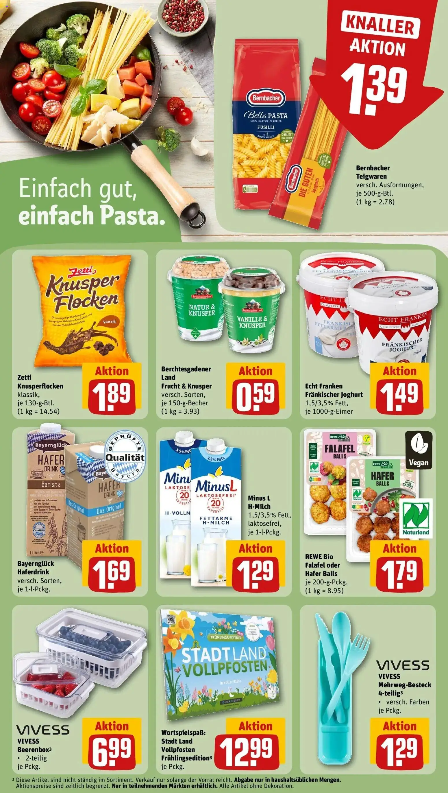Rewe Prospekt Nürnberg	 – gültig ab 15.03.2026 | Seite: 20 | Produkte: Joghurt, Haferdrink, Pasta, Flocken