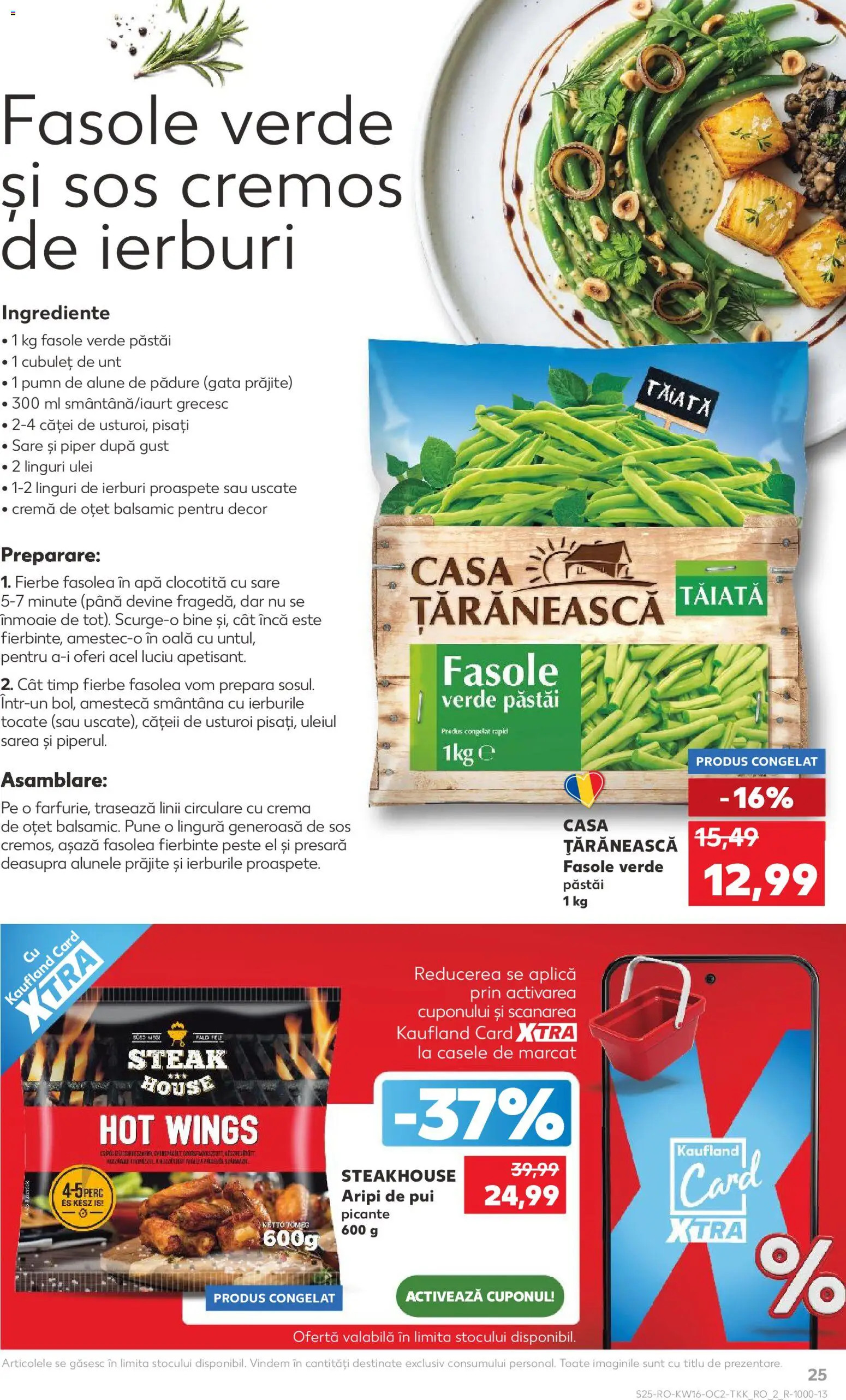 Noul catalog Kaufland – valabil de la 15.04.2026 | Pagină: 25 | Produse: Alune, Cremă, Fasole verde, Sos