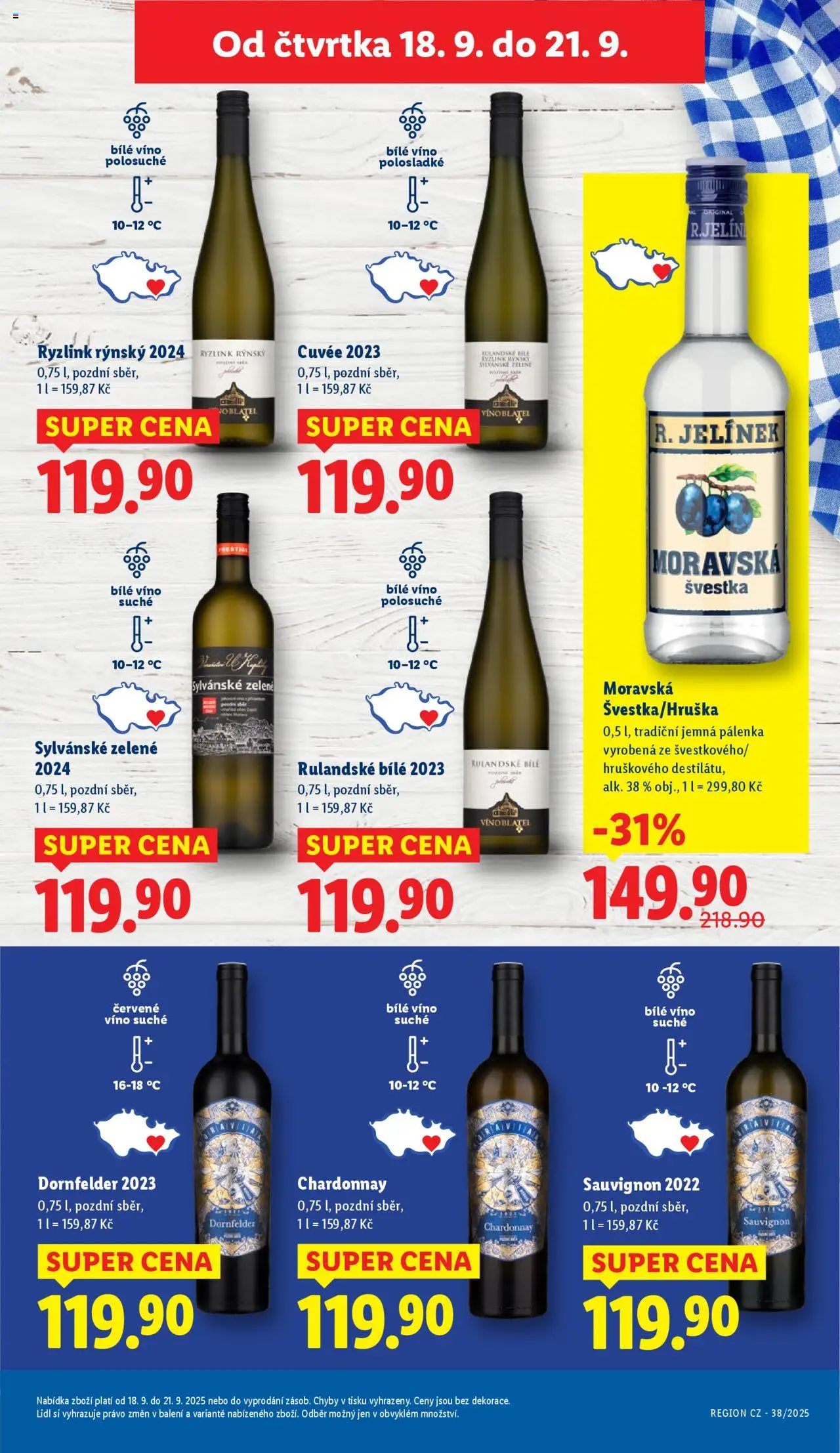 Lidl leták od 18.09.2025 | Strana: 17 | Produkty: Bílé víno, Víno, Brandy, Jelínek