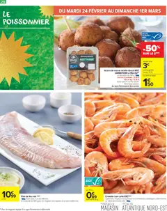 Carrefour Market - Prévisualisation de Carrefour Market Le mois vip 70% d'économies valide à partir de 24.02.2026 | Page: 22 | Produits: Pêche, Crevette, Poissonnerie, Morue
