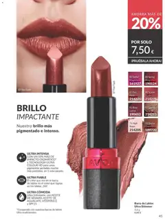 Vista previa Catálogo AVON campaña 4 válido desde el 01.04.2026 | Página: 45 | Productos: Aceite, Barra de labios