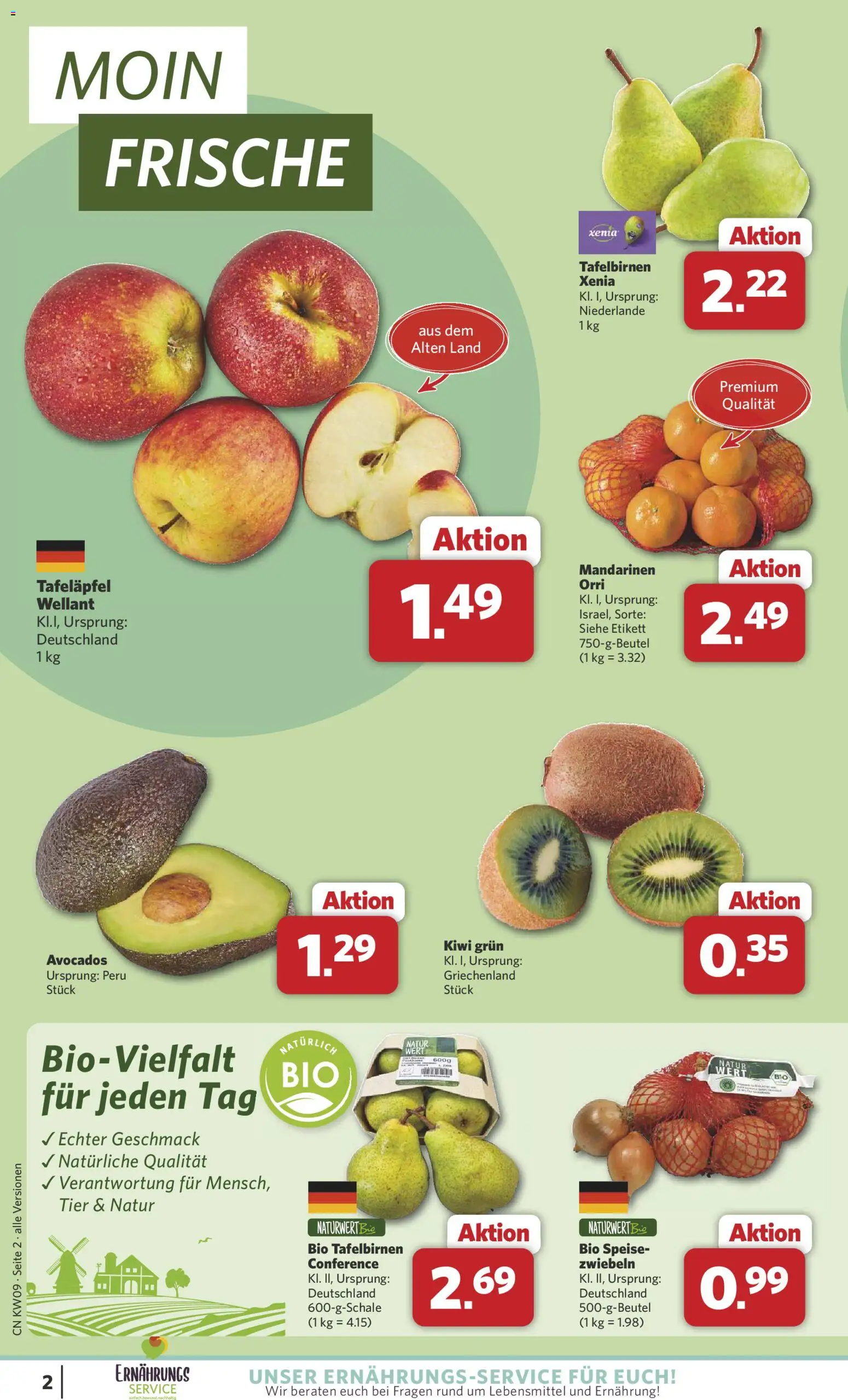 Combi Prospekt 	 – gültig ab 22.02.2026 | Seite: 2 | Produkte: Mandarinen, Zwiebeln, Kiwi