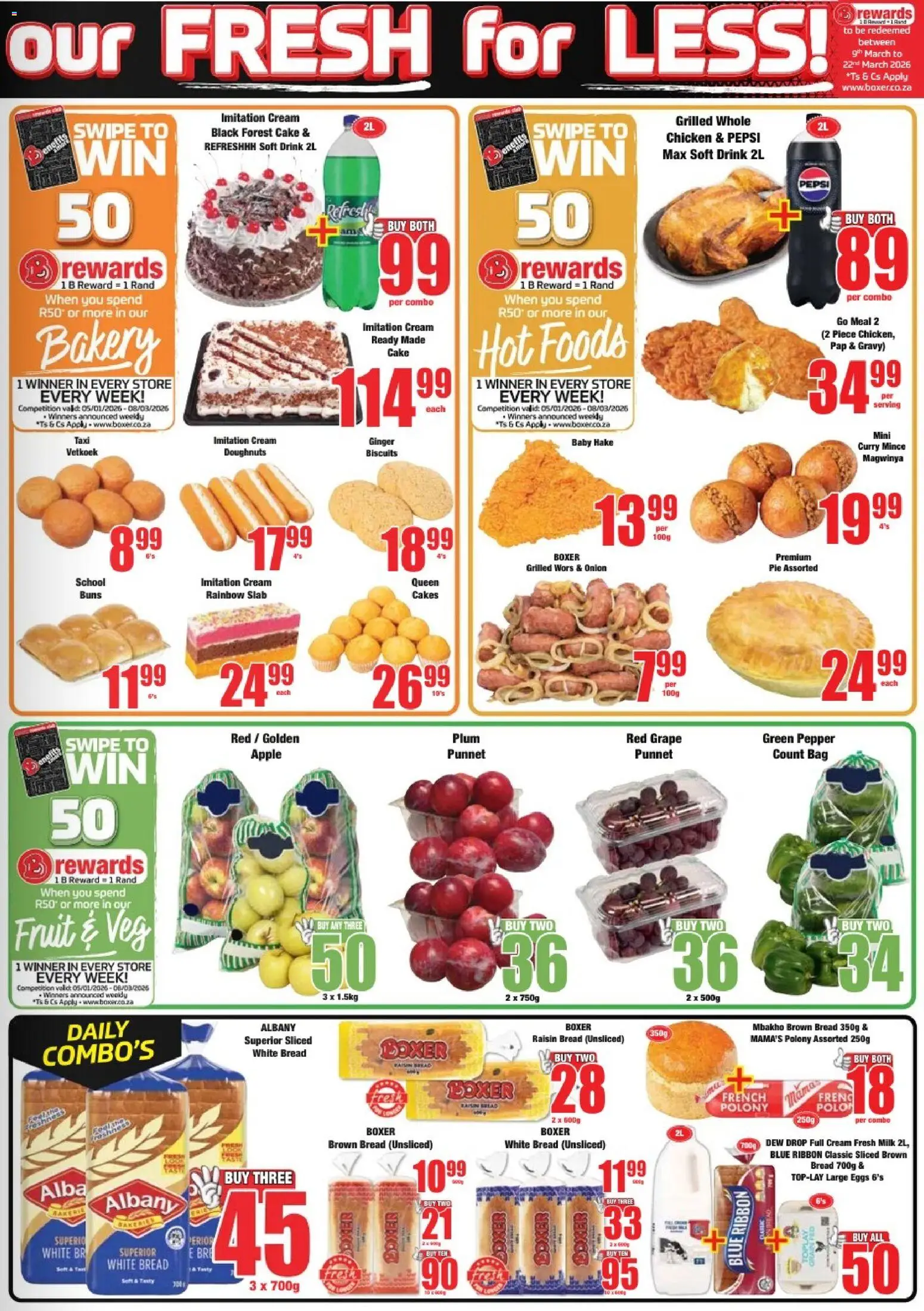 New Boxer catalogue – valid from 23.02.2026 | Page: 3 | Products: Bag, Biscuits, Chicken, Cream