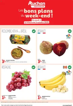Auchan - Les bons plans du week-end dans votre super ! - Voorbeeld van een folder van Auchan, geldig van 02.10.2025