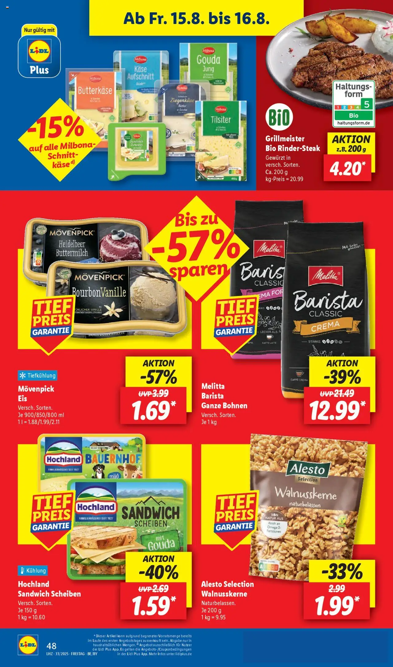Lidl Prospekt Uffenheim - gültig ab dem 11.08.2025 | Seite: 66 | Produkte: Melitta, Buttermilch, Gouda, Ziegenkäse