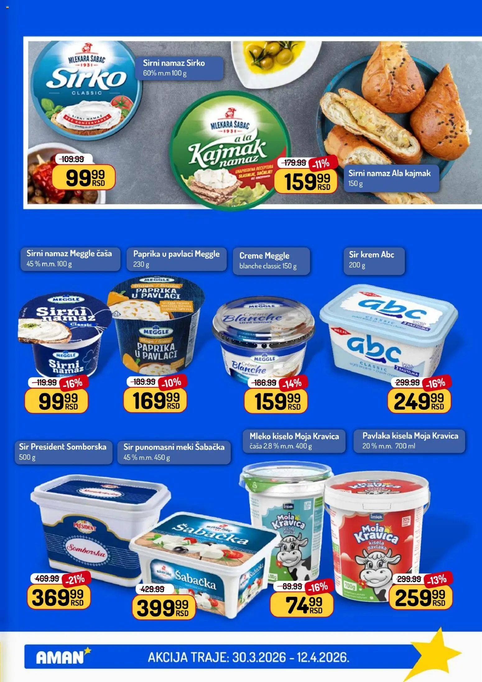 Aman katalog - važi od 30.03.2026 | Strana: 15 | Proizvode: Paprika, Sir, Pavlaka, Kajmak