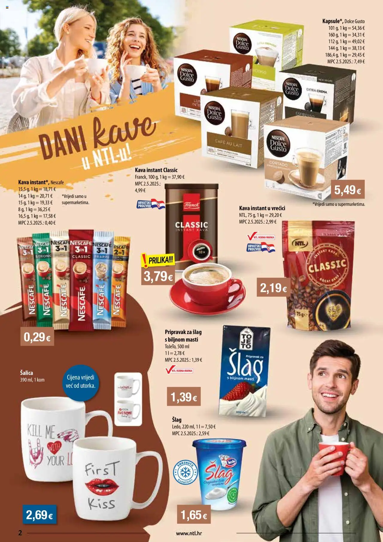 NTL katalog | vrijedi od 01.10.2025 | Stranica: 2 | Proizvodi: Dolce Gusto, Nescafe, Šlag, Šalica