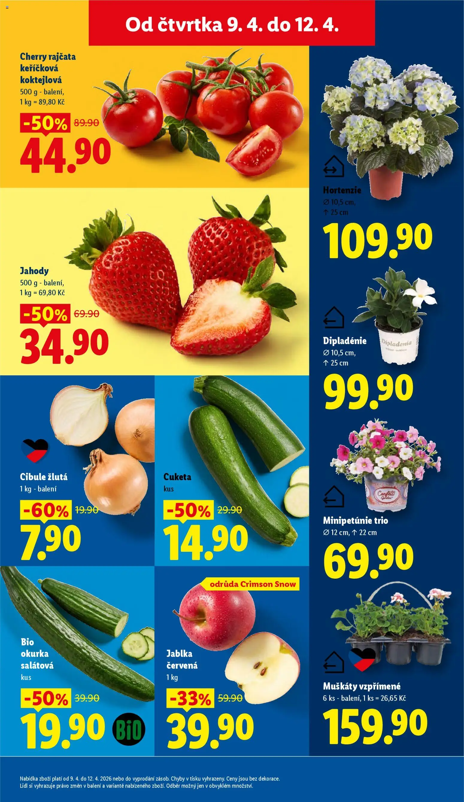 Lidl leták od 09.04.2026 | Strana: 9 | Produkty: Jablka, Cuketa, Cibule, Okurka