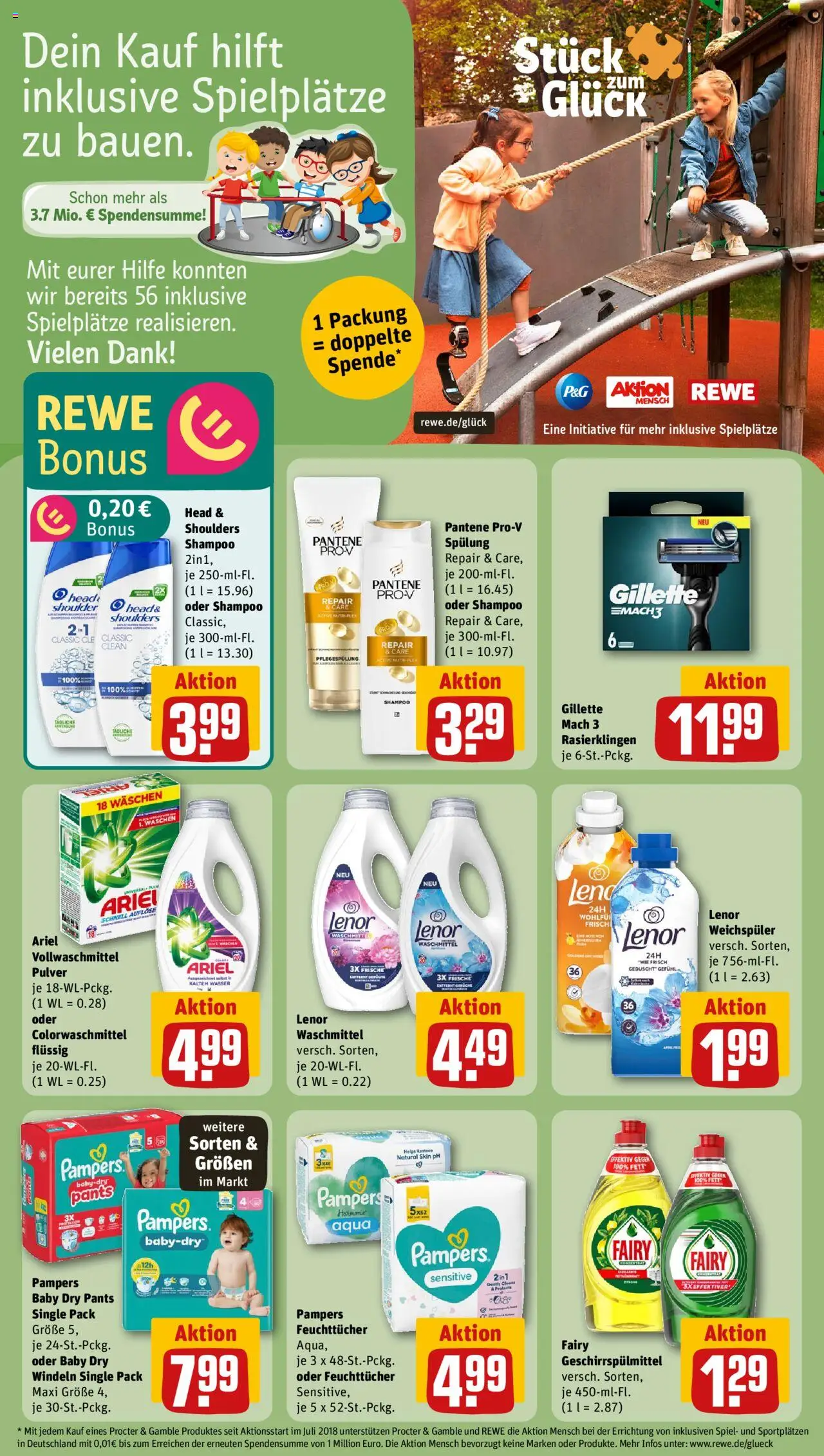 Rewe Prospekt 	 - gültig ab dem 28.07.2025 | Seite: 19 | Produkte: Ariel, Pampers, Weichspüler, Geschirrspülmittel