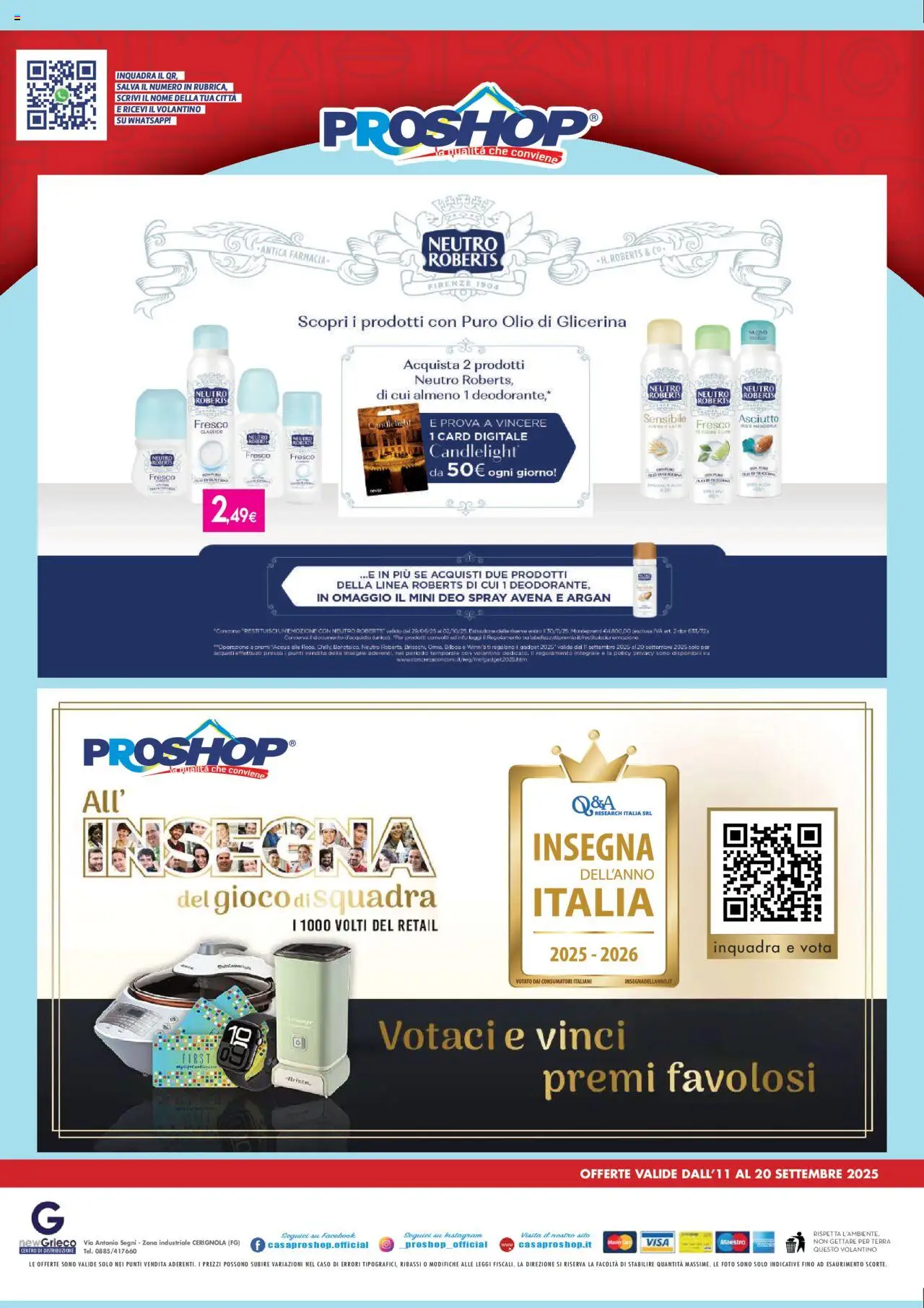Volantino Proshop del 11.09.2025 | Pagina: 8 | Prodotti: Deodorante, Tè, Olio, Gioco