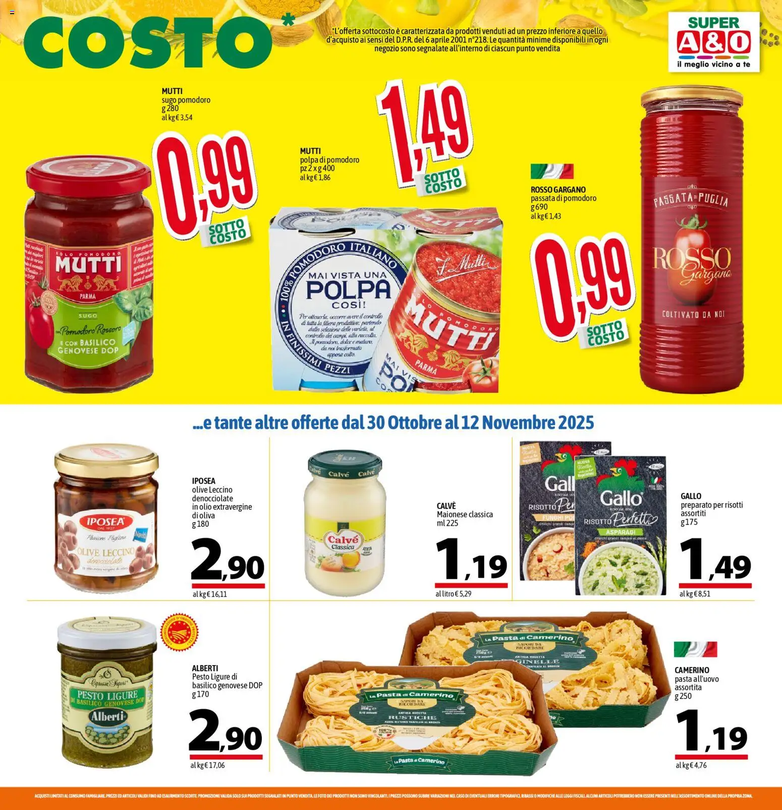 Volantino A&O del 30.10.2025 | Pagina: 5 | Prodotti: Maionese, Pomodoro, Basilico, Sugo