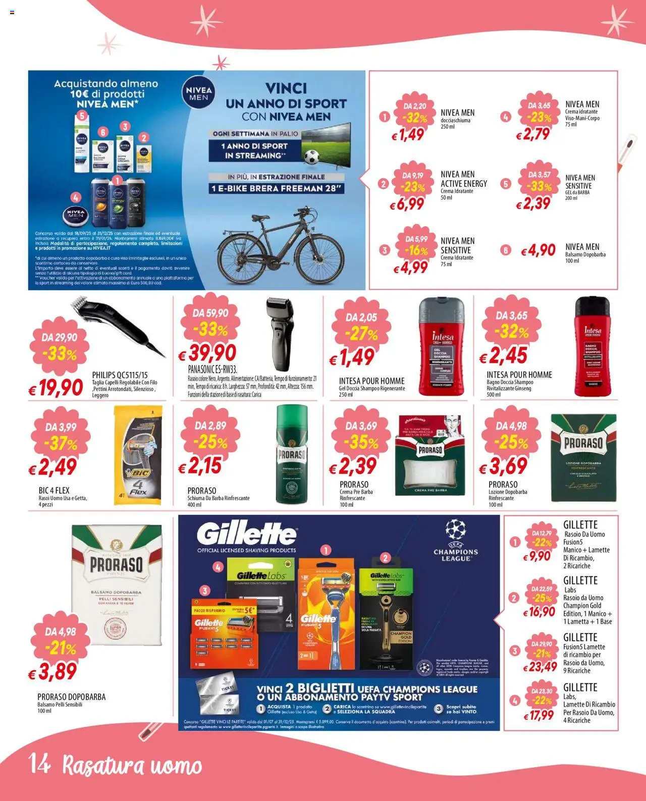 Volantino Galassia del 22.09.2025 | Pagina: 14 | Prodotti: Shampoo, Schiuma da barba, Tè, Doccia