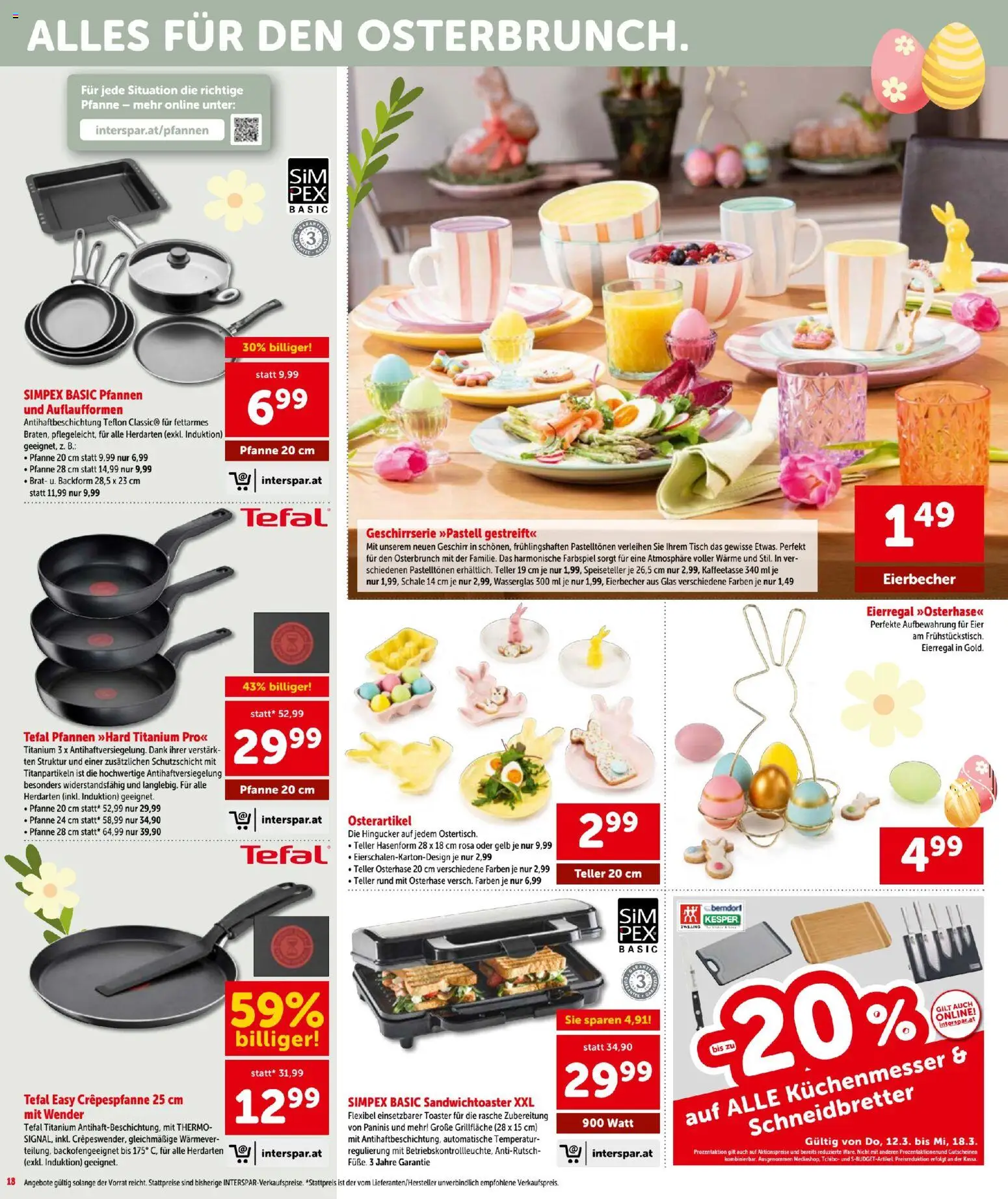 Interspar - Flugblatt gültig ab 12.03.2026 | Seite: 18 | Produkte: Toaster, Tisch, Eier